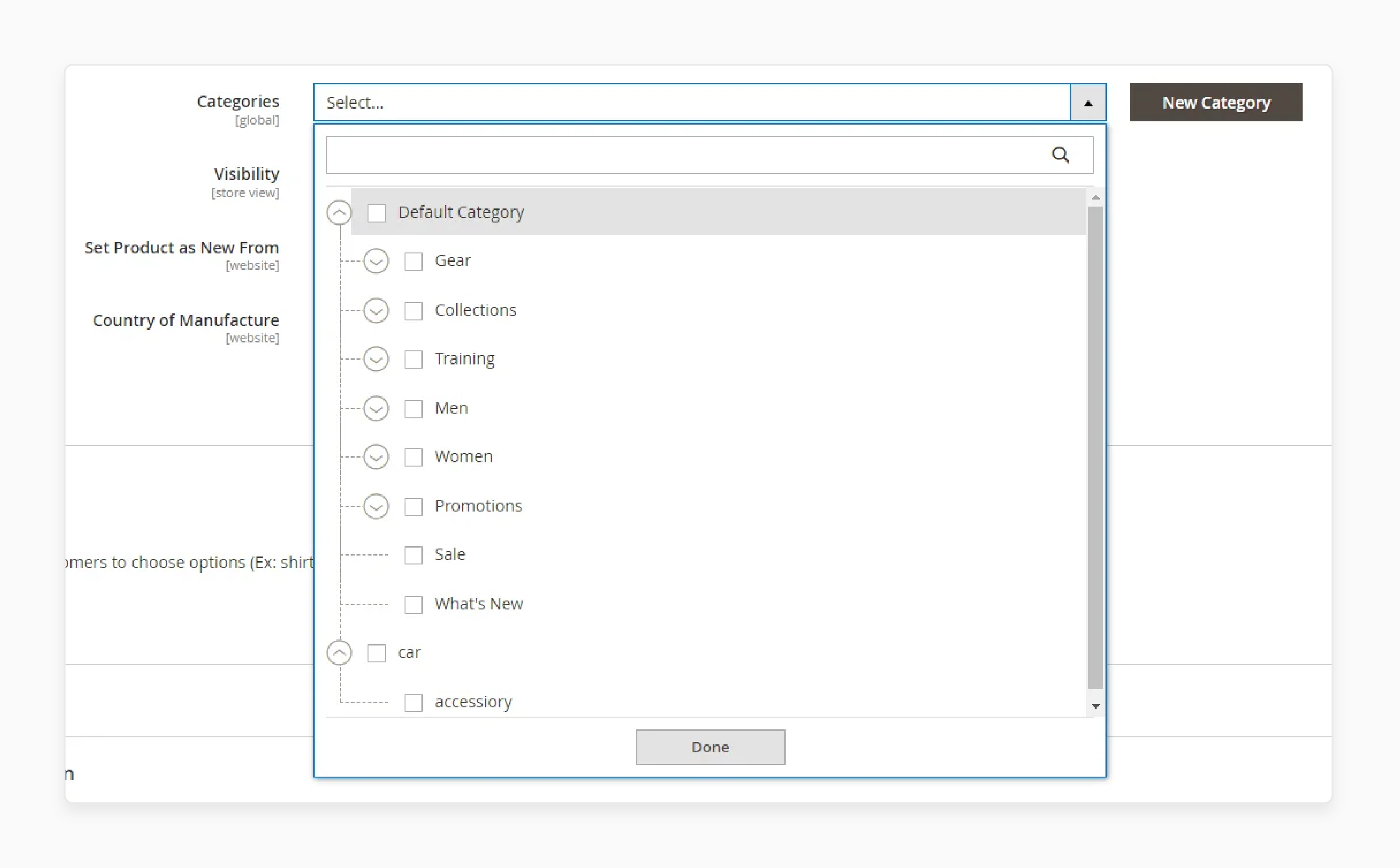 Category Name Specification for Configurable Product Demo in Magento 2 Store