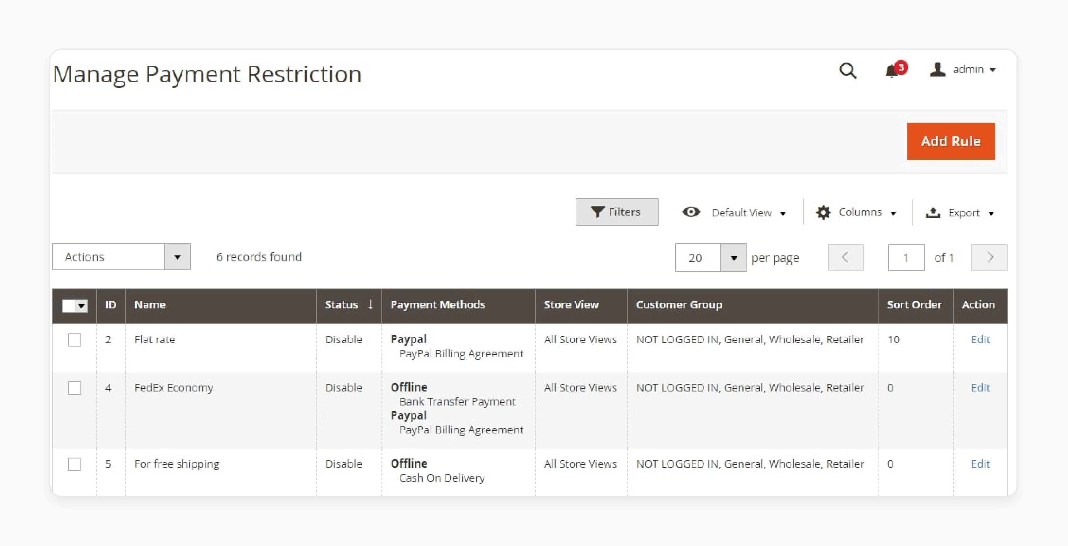 To Manage Rules Go To Sales &gt; Payment Restriction &gt; Managing Rules