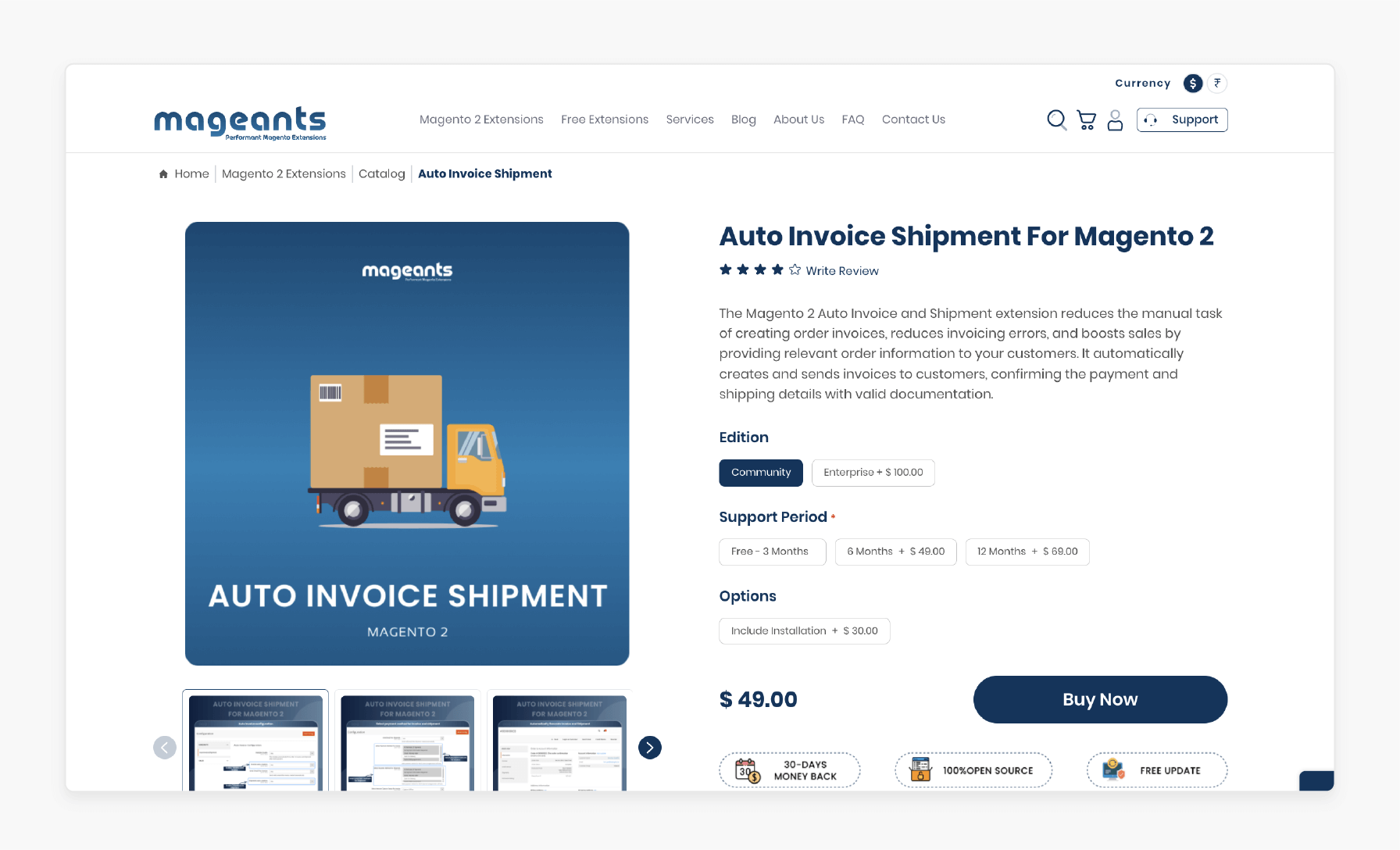 order shipment extension by mageants automating magento 2 invoicing and delivery