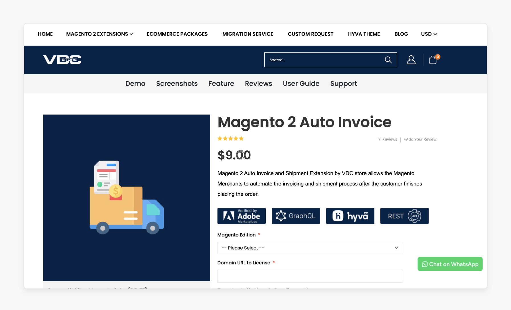 auto invoice extension by vdc store for automating magento 2 order processing