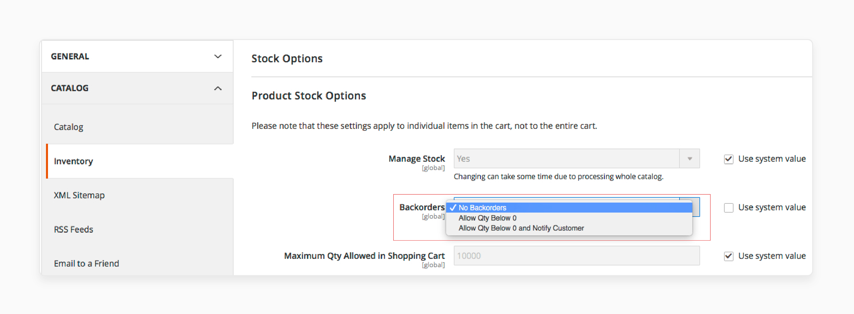 Configuring Backorder Options for Magento 2 Backorders via Admin Panel Backend