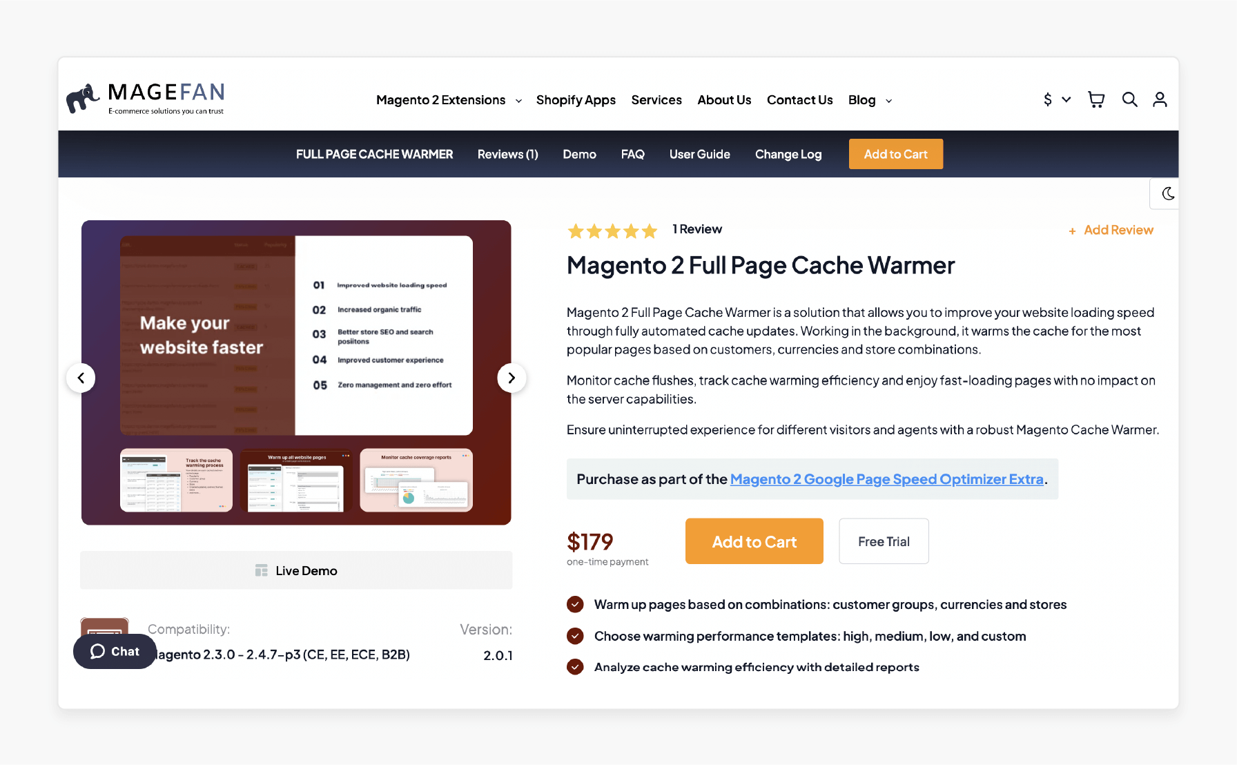 full page cache extension by magefan for Magento 2 store optimization