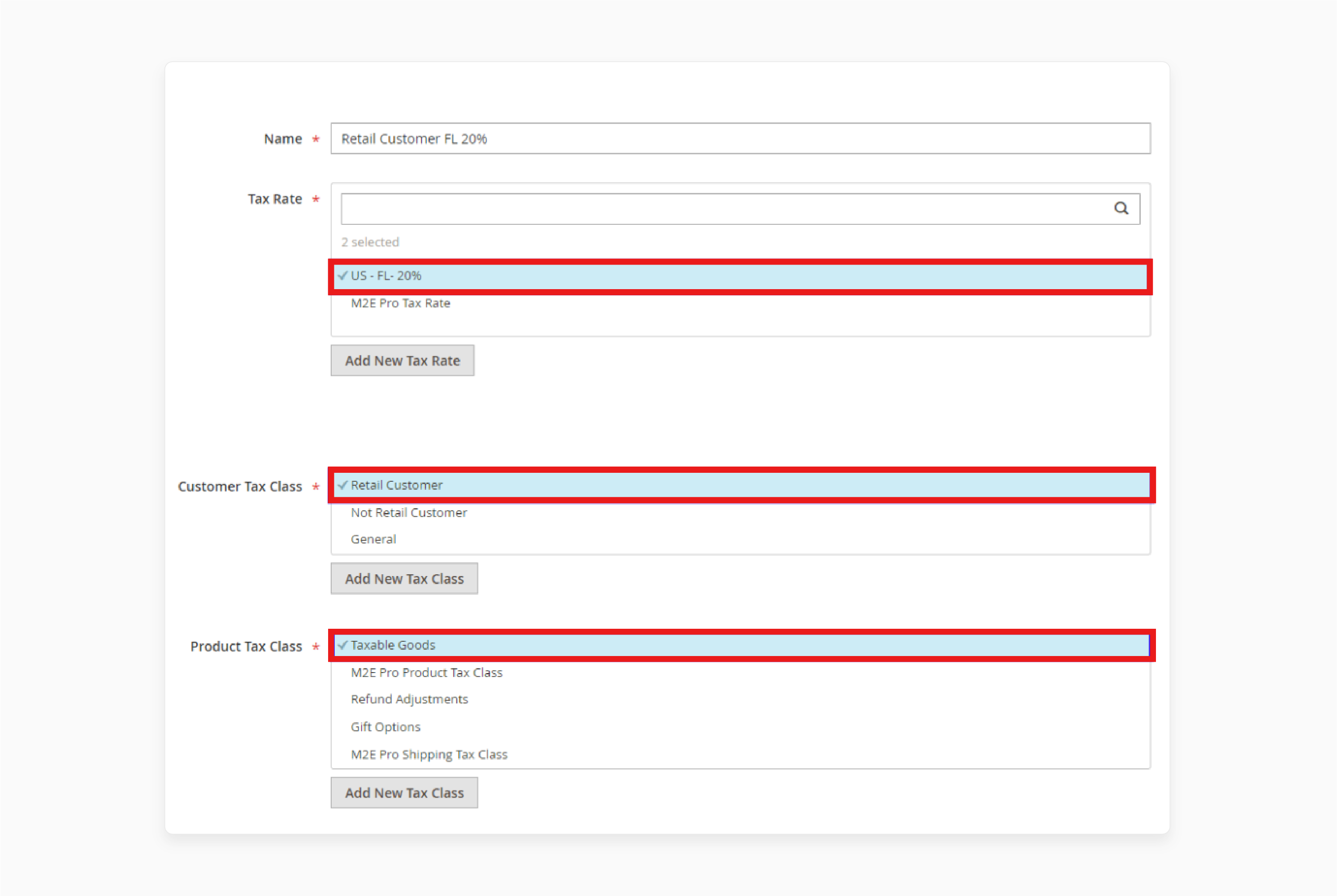 Magento tax source applied