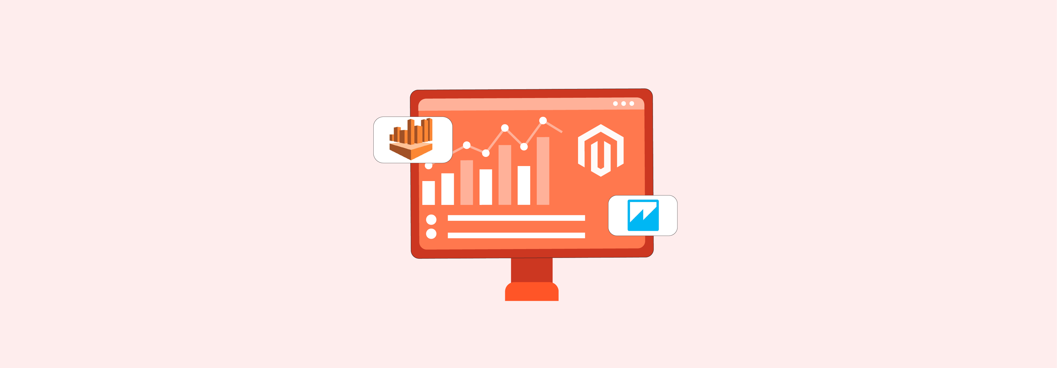 visual representation of amazon athena and quicksight boosting magento analytics with real-time data insights and enhanced reporting features