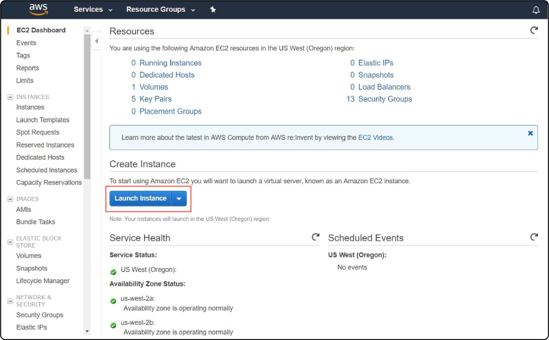 Setup a Server on Amazon EC2-Launch a new instance