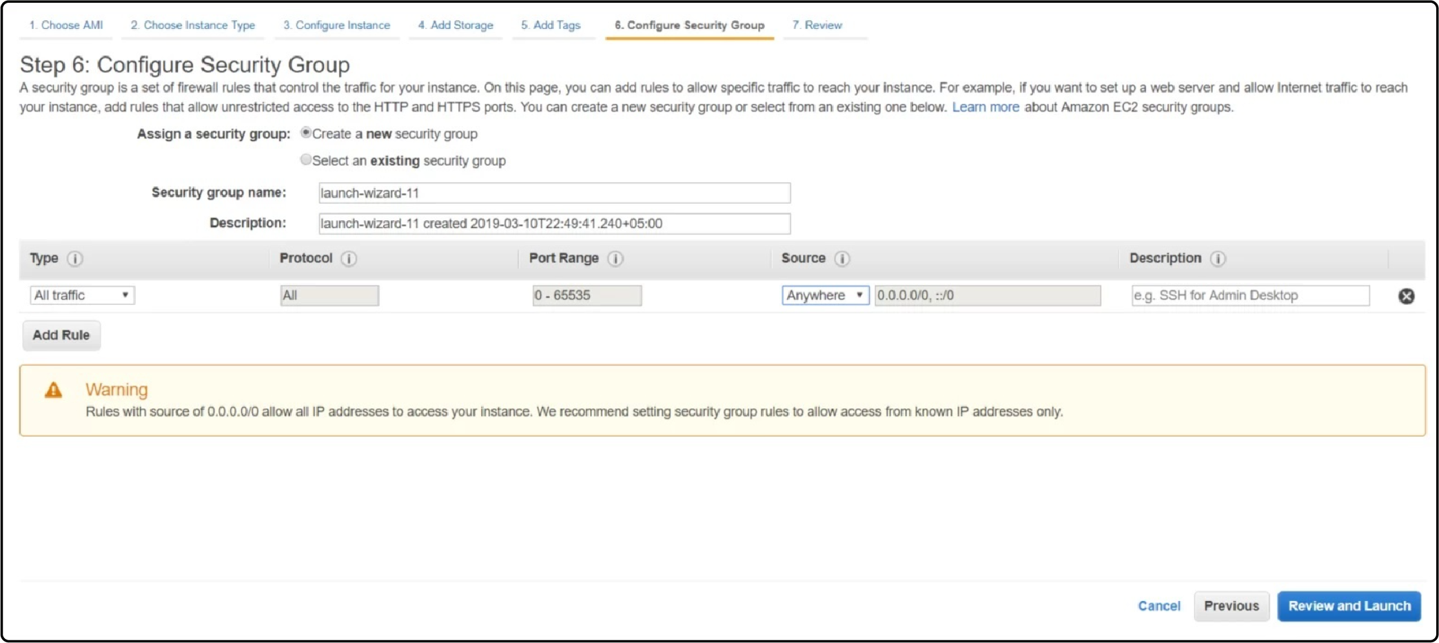 Setup a Server on Amazon EC2-Configure security groups