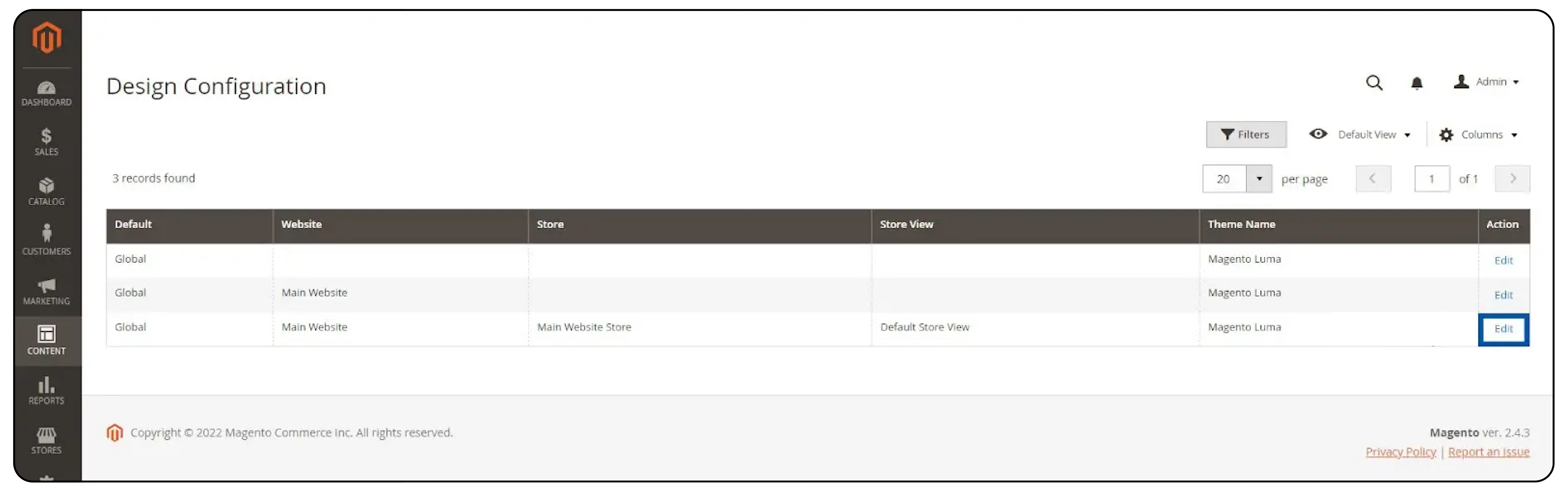 Activating a new theme in Magento 2 through admin panel