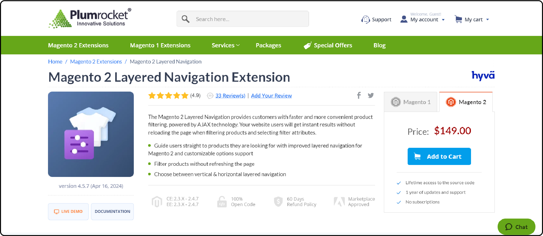 Top Magento 2 Layered Navigation Extension-Plumrocket