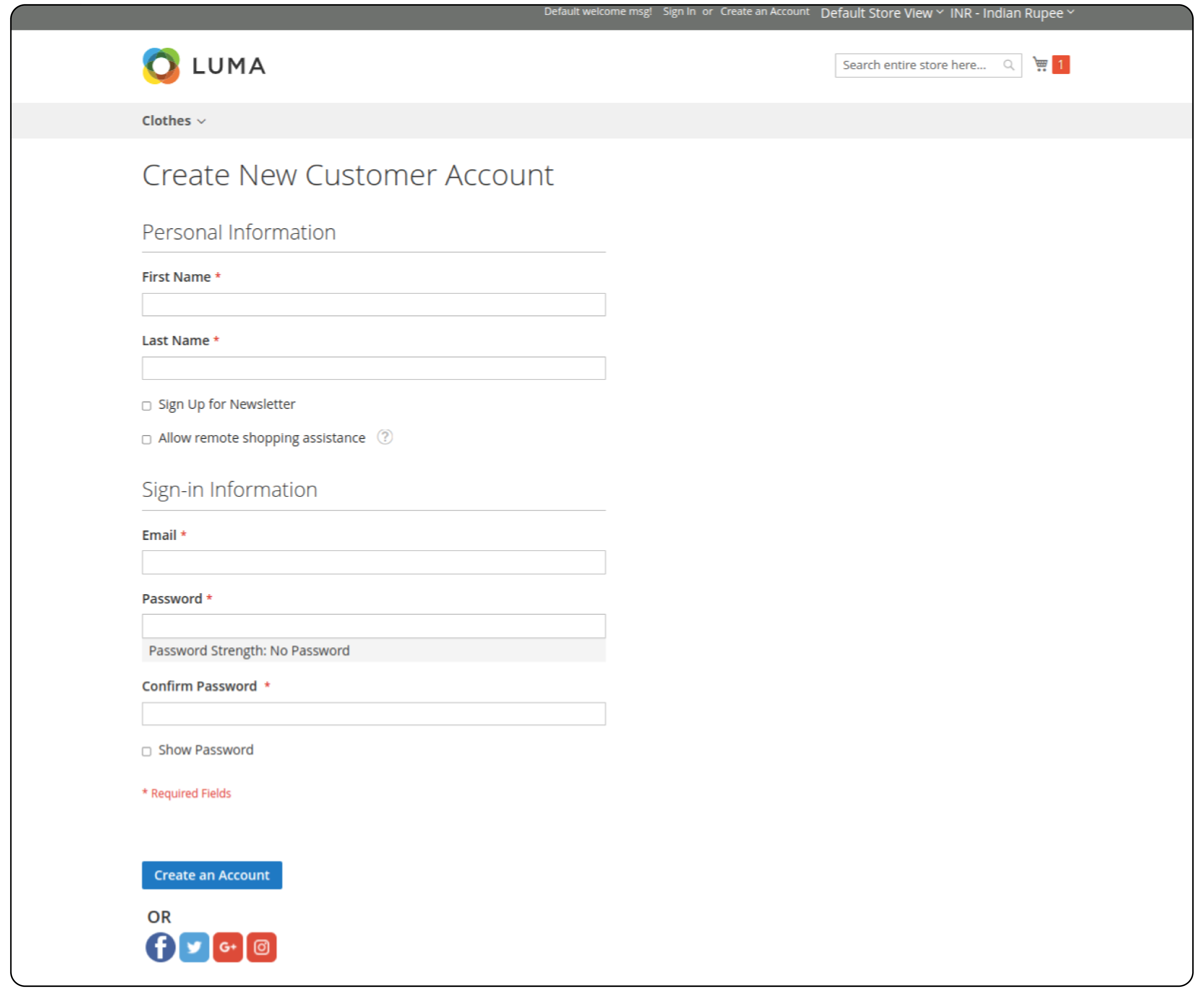 Magento 2 Social Login on sign up page