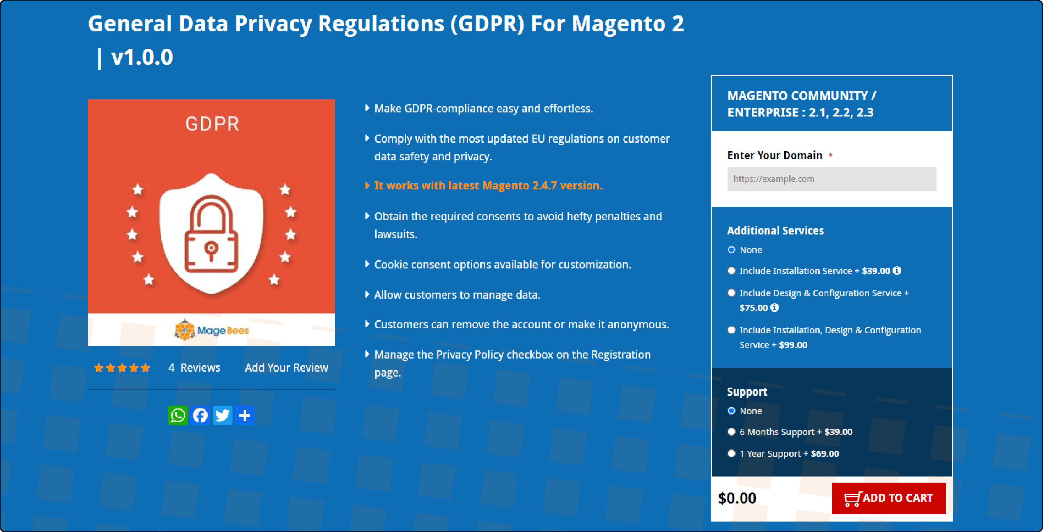 MageBees Magento 2 GDPR