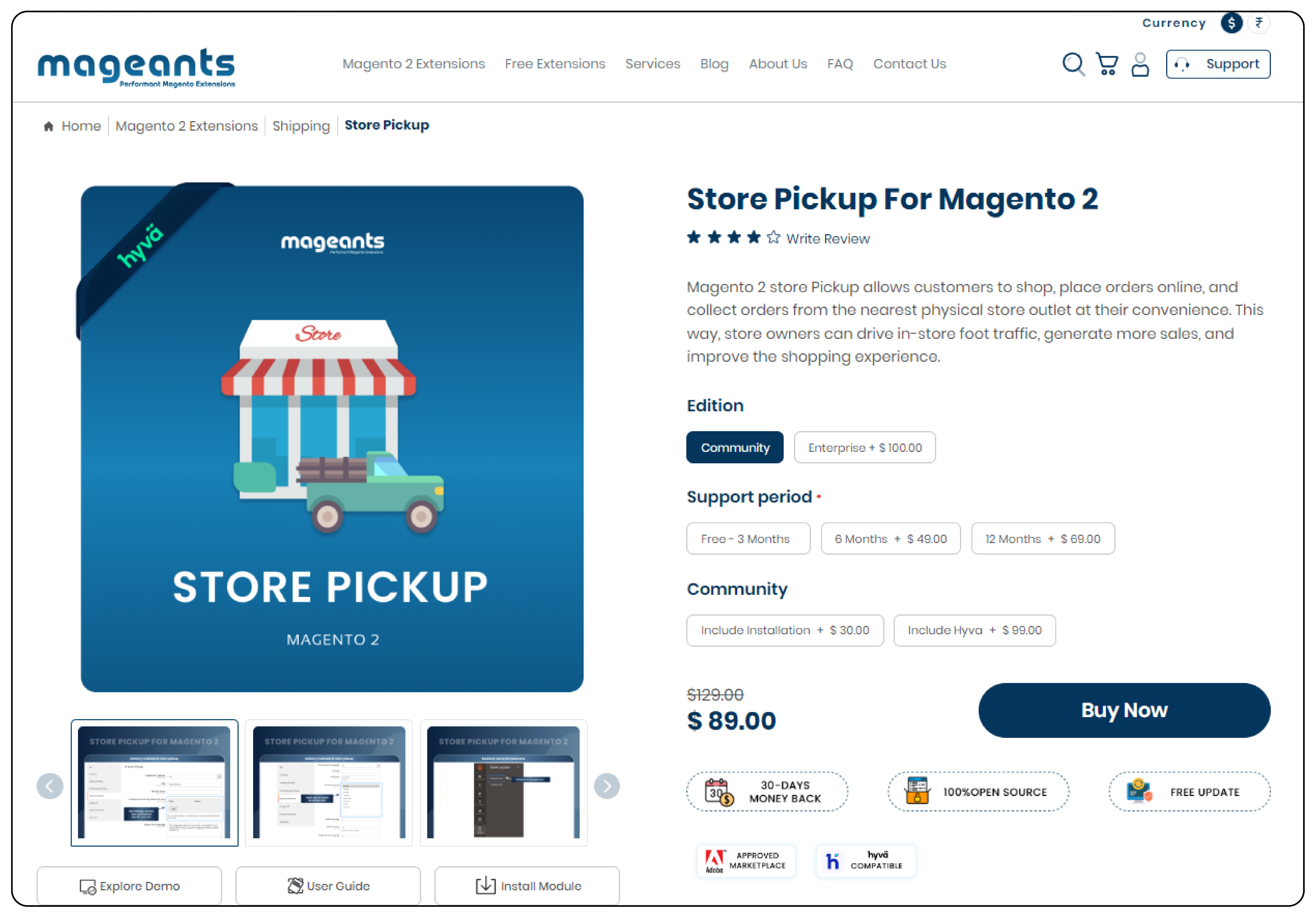 Store Pickup Extension for Magento 2 - Mageants
