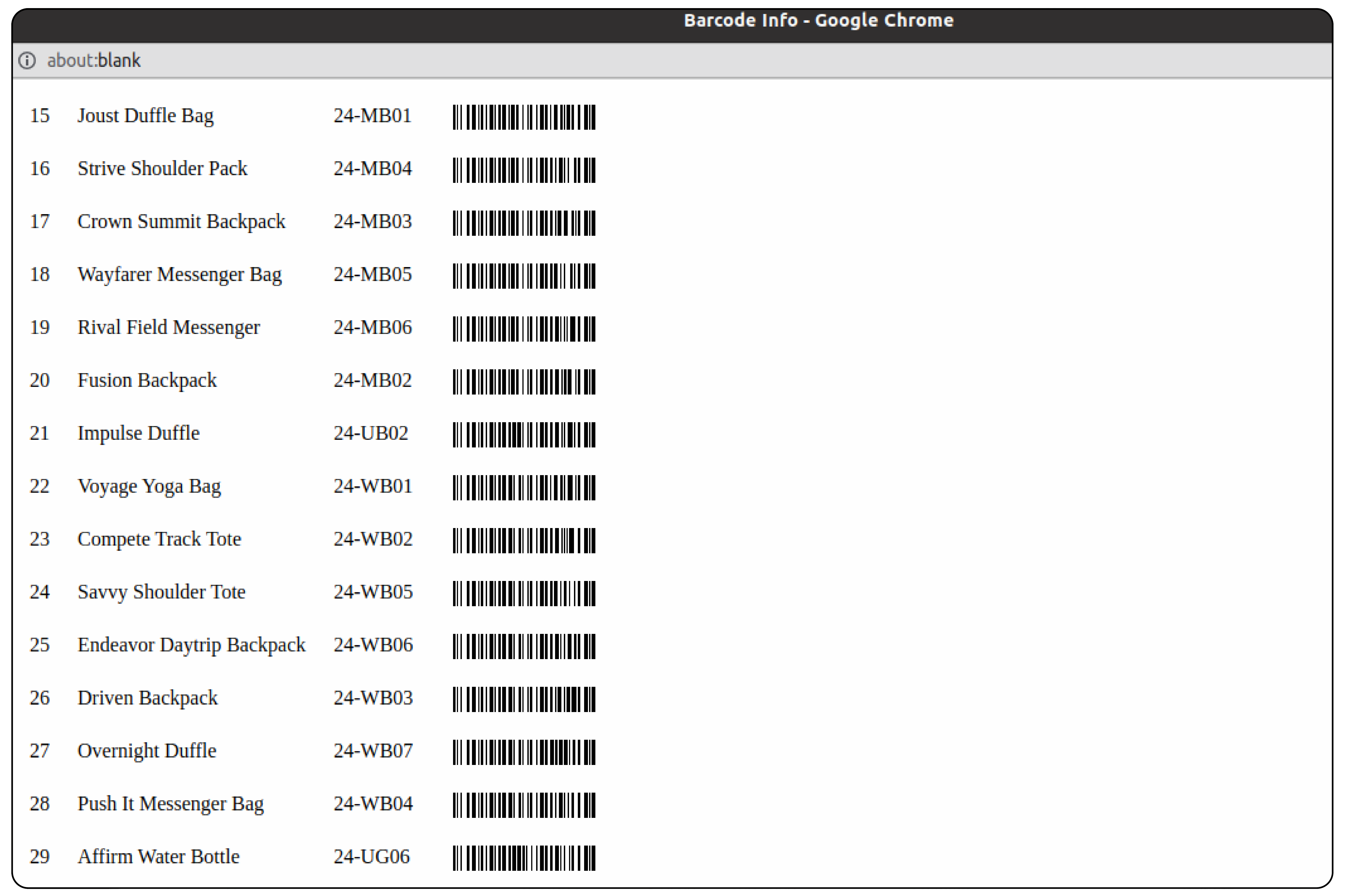 Printing of Magento 2 Barcode