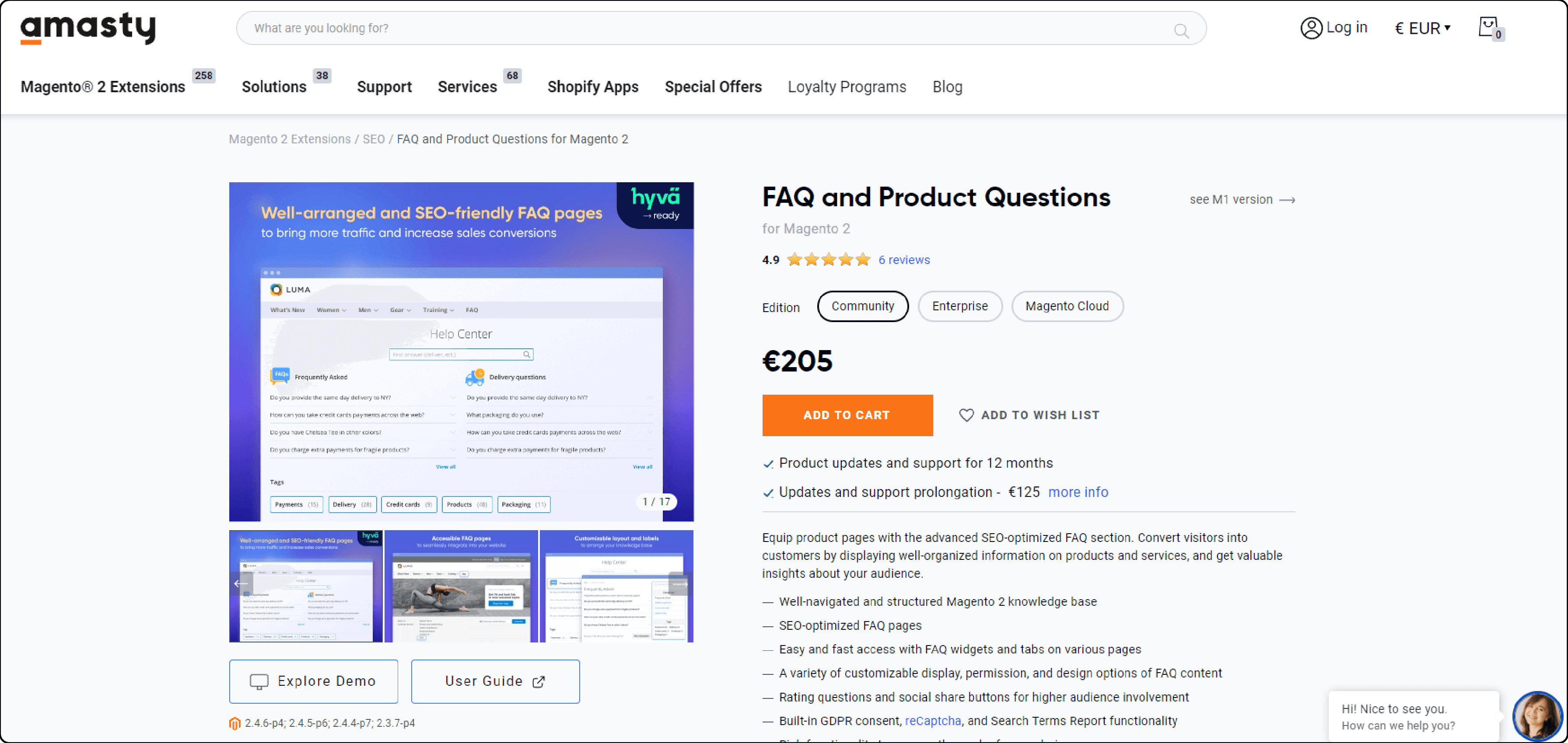 Amasty FAQ &amp; Product Questions Extension Details