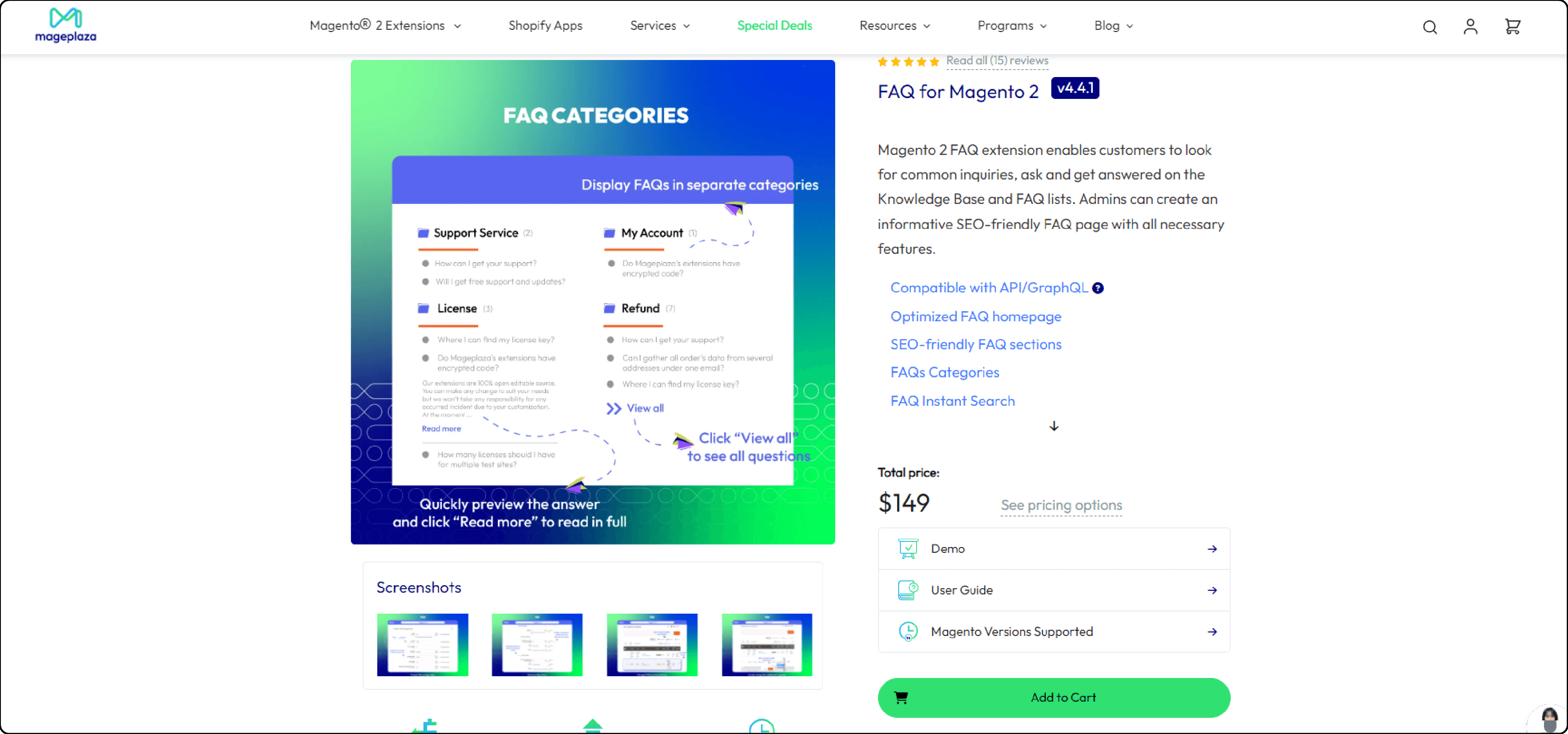 FAQ Extension by Mageplaza Details