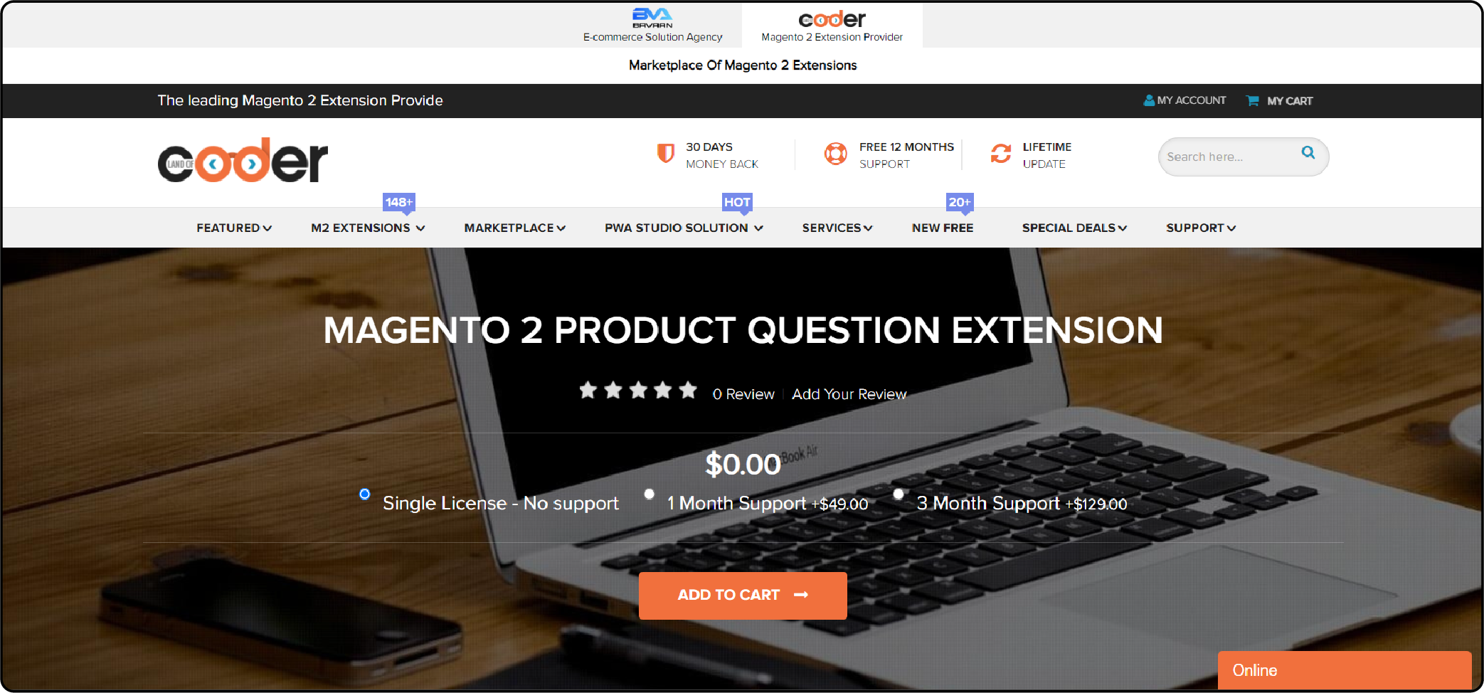 Land of Coder Magento 2 Product Question Extension