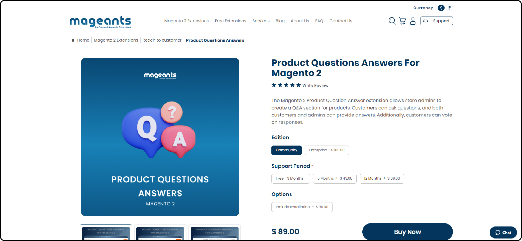 MageAnts Magento 2 Product Question Extension