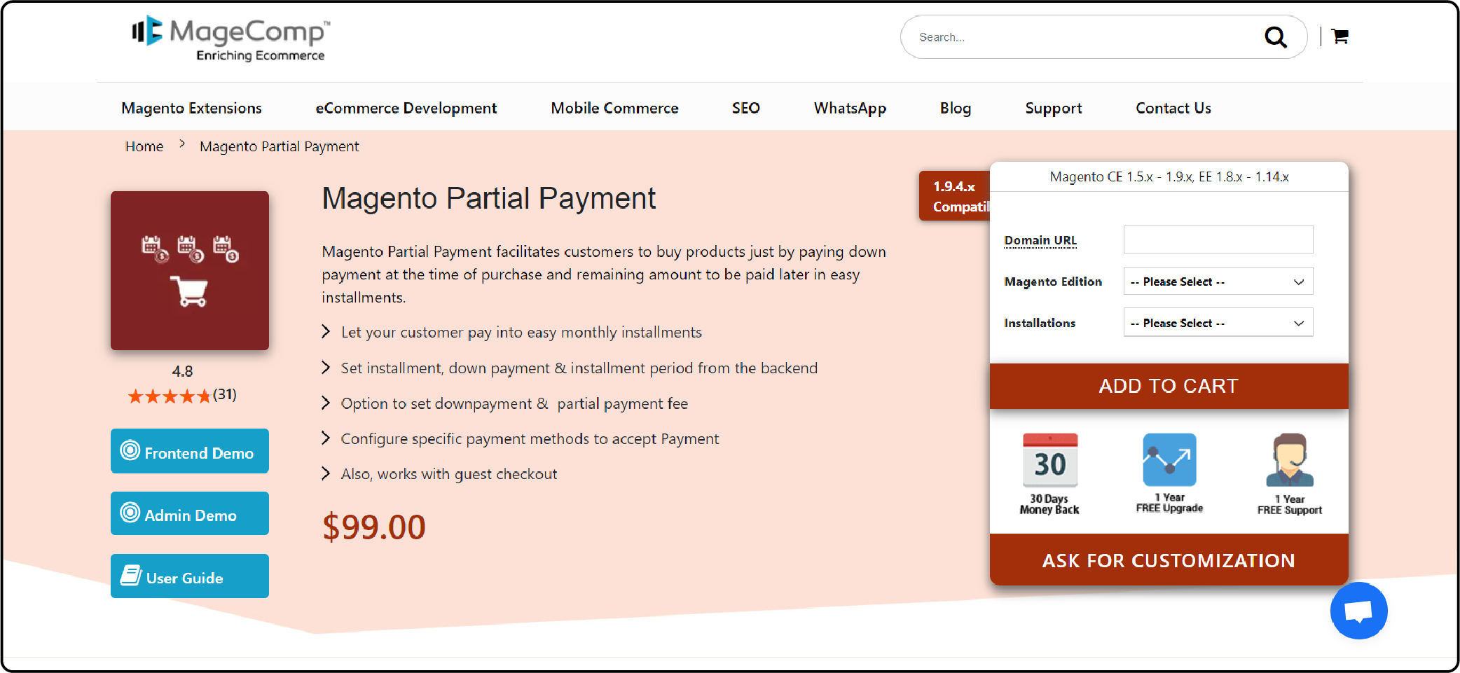 Top 8 Providers of Magento 2 Partial Payment Extension-MageComp