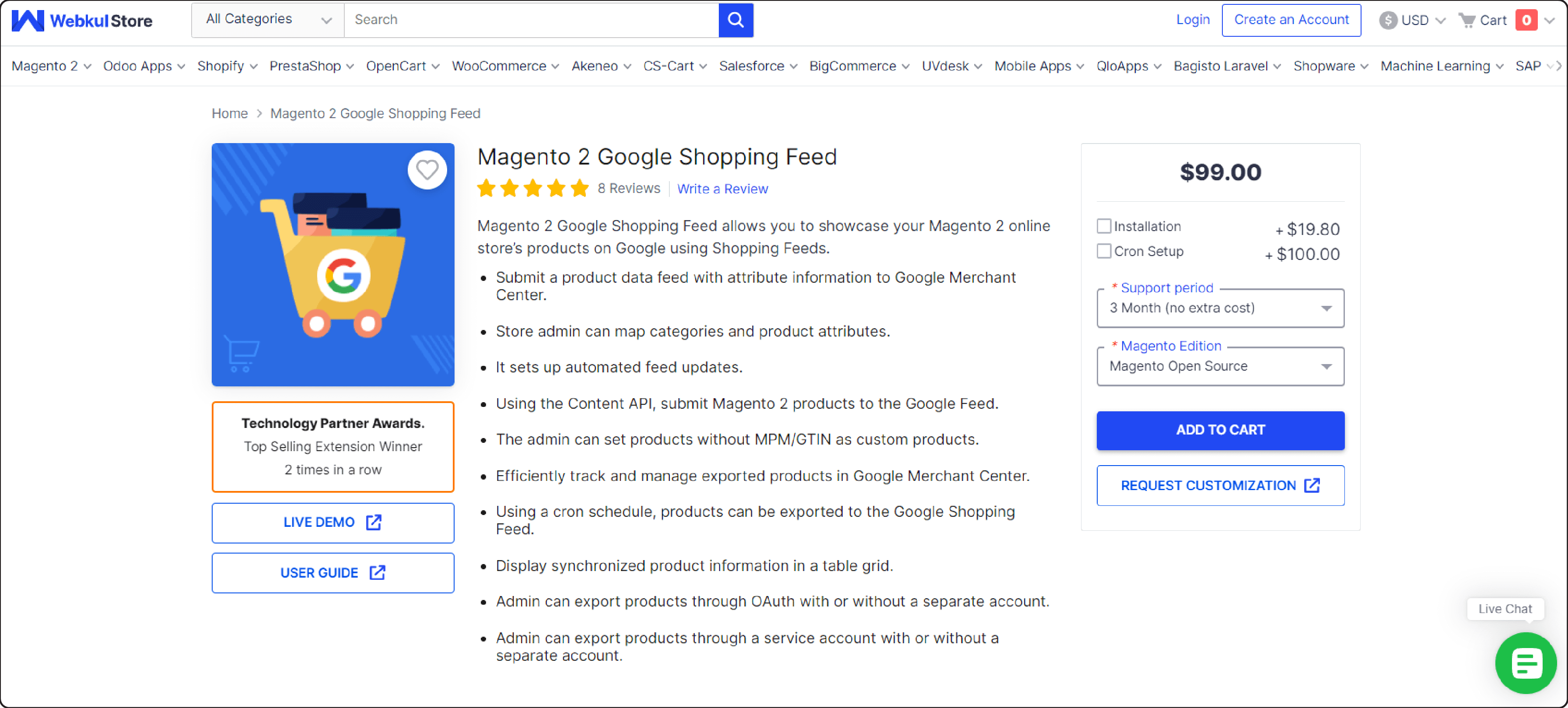 Magento 2 Google Shopping Feed-Webkul