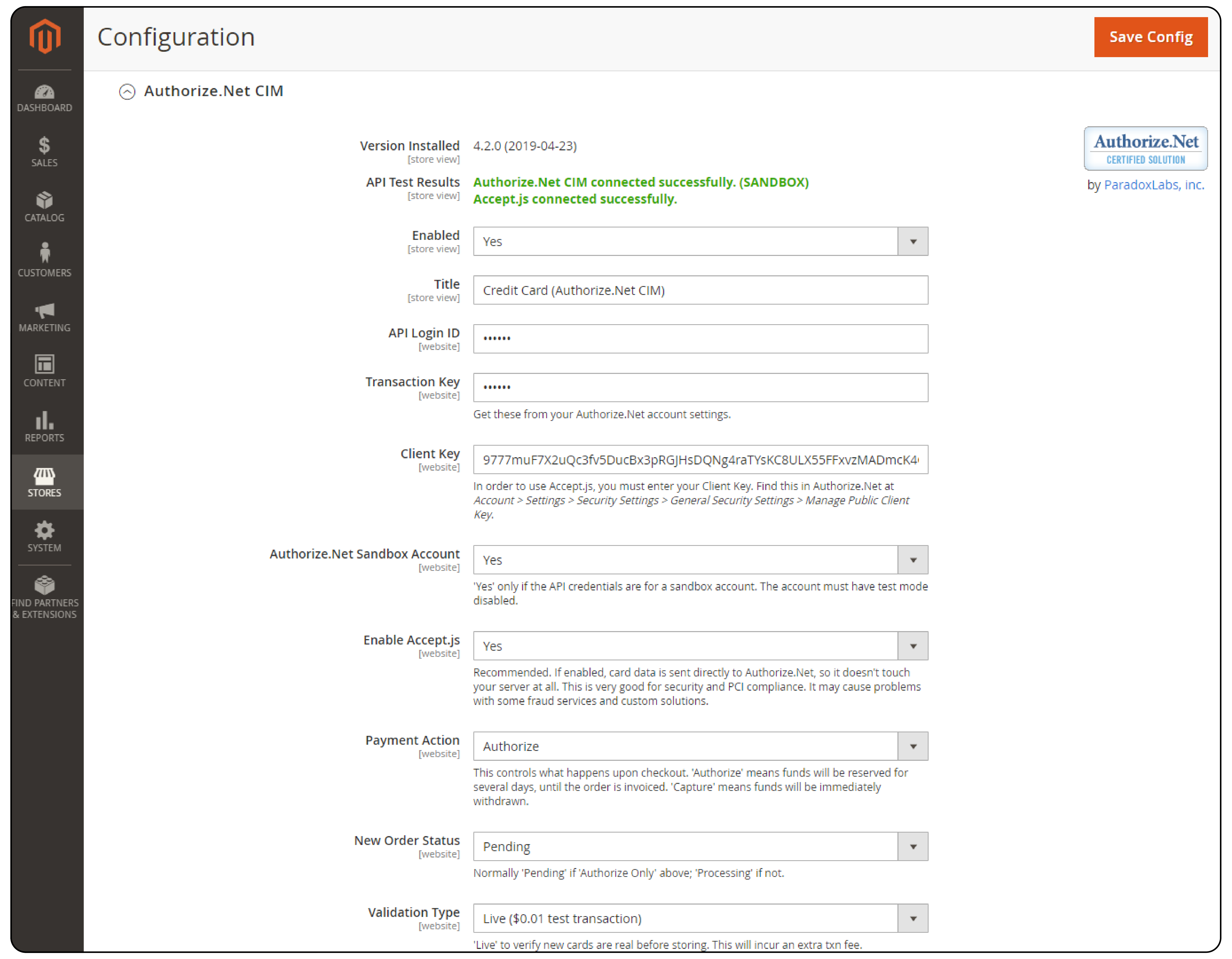 Configuring Authorize.net Magento 2 Settings