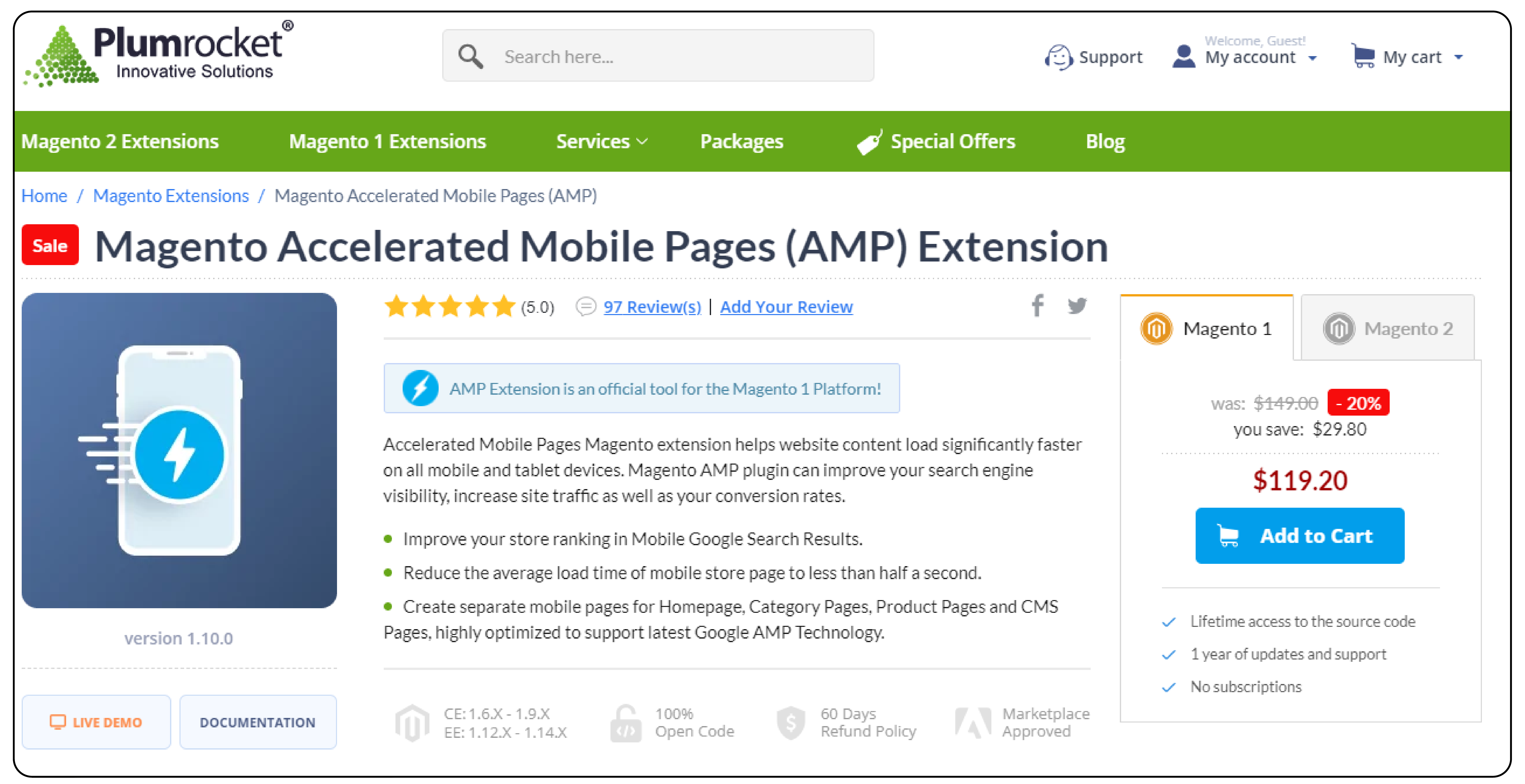 Plumrocket Magento 2 Speed Optimization