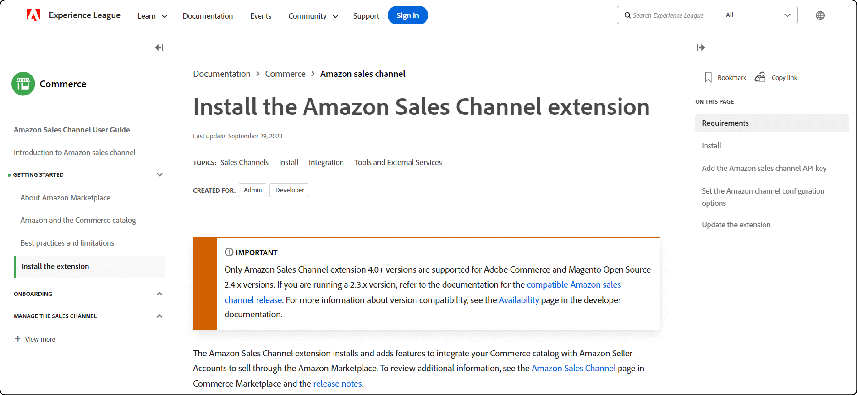 Amazon Sales Channel by Adobe Commerce