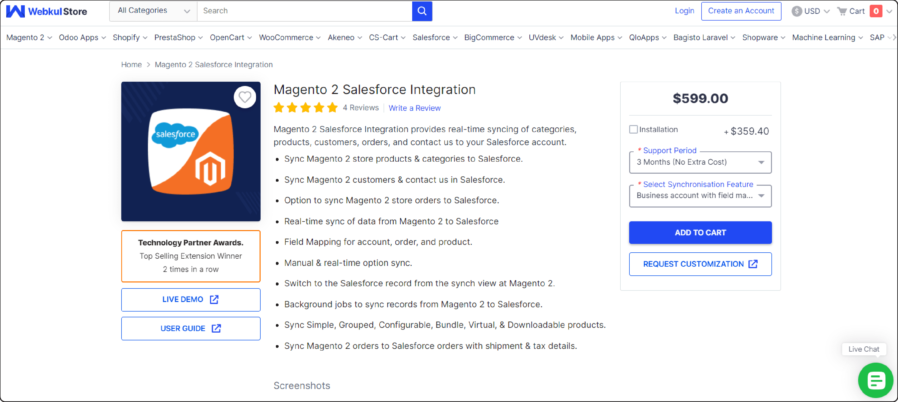 Webkul Magento Salesforce Integration