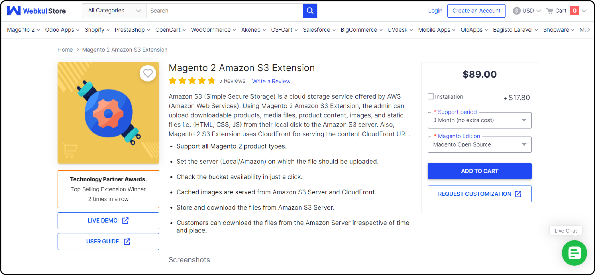 Webkul Magento 2 Amazon S3