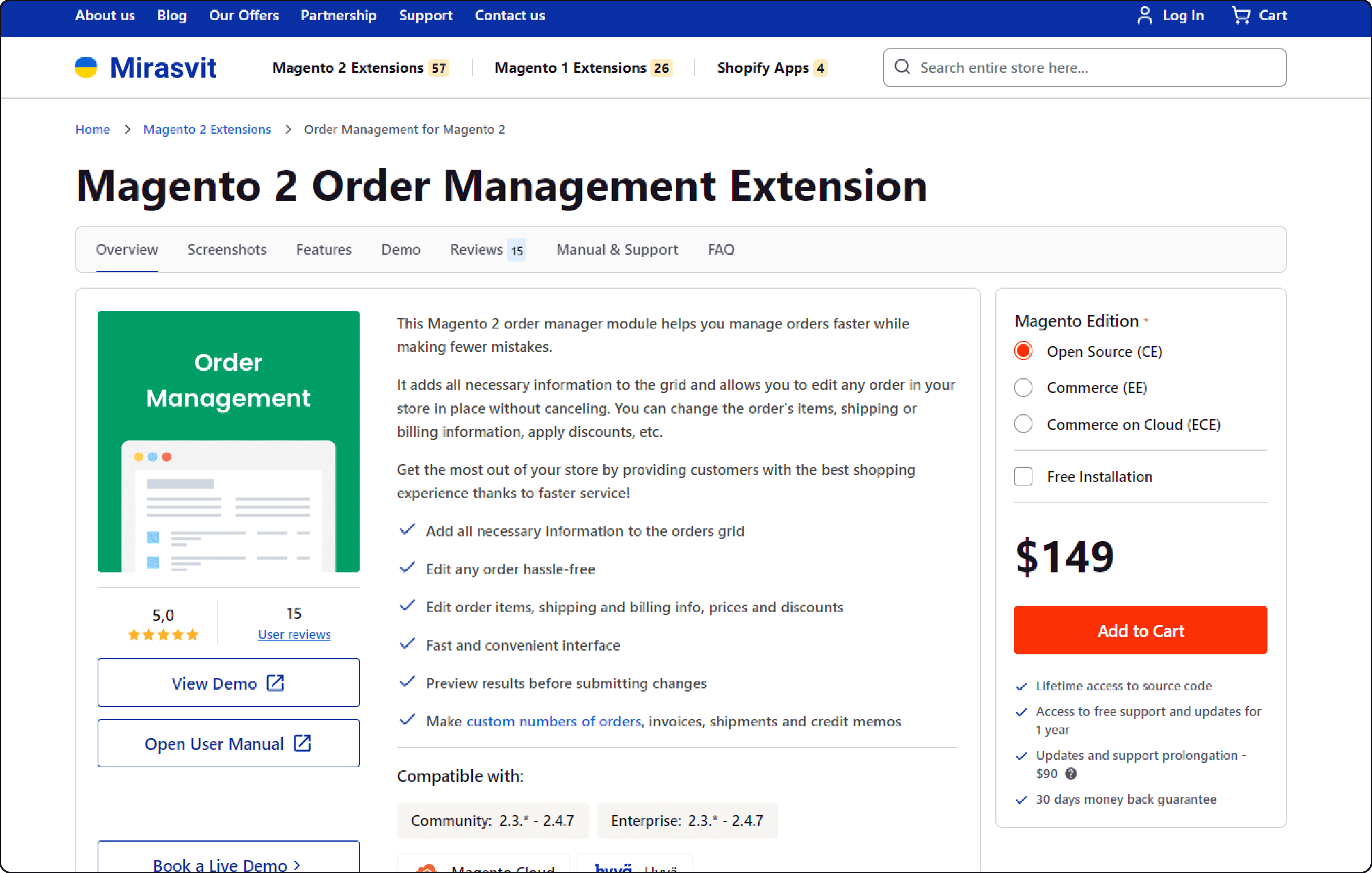 Magento 2 Order Management Extension - Mirasvit