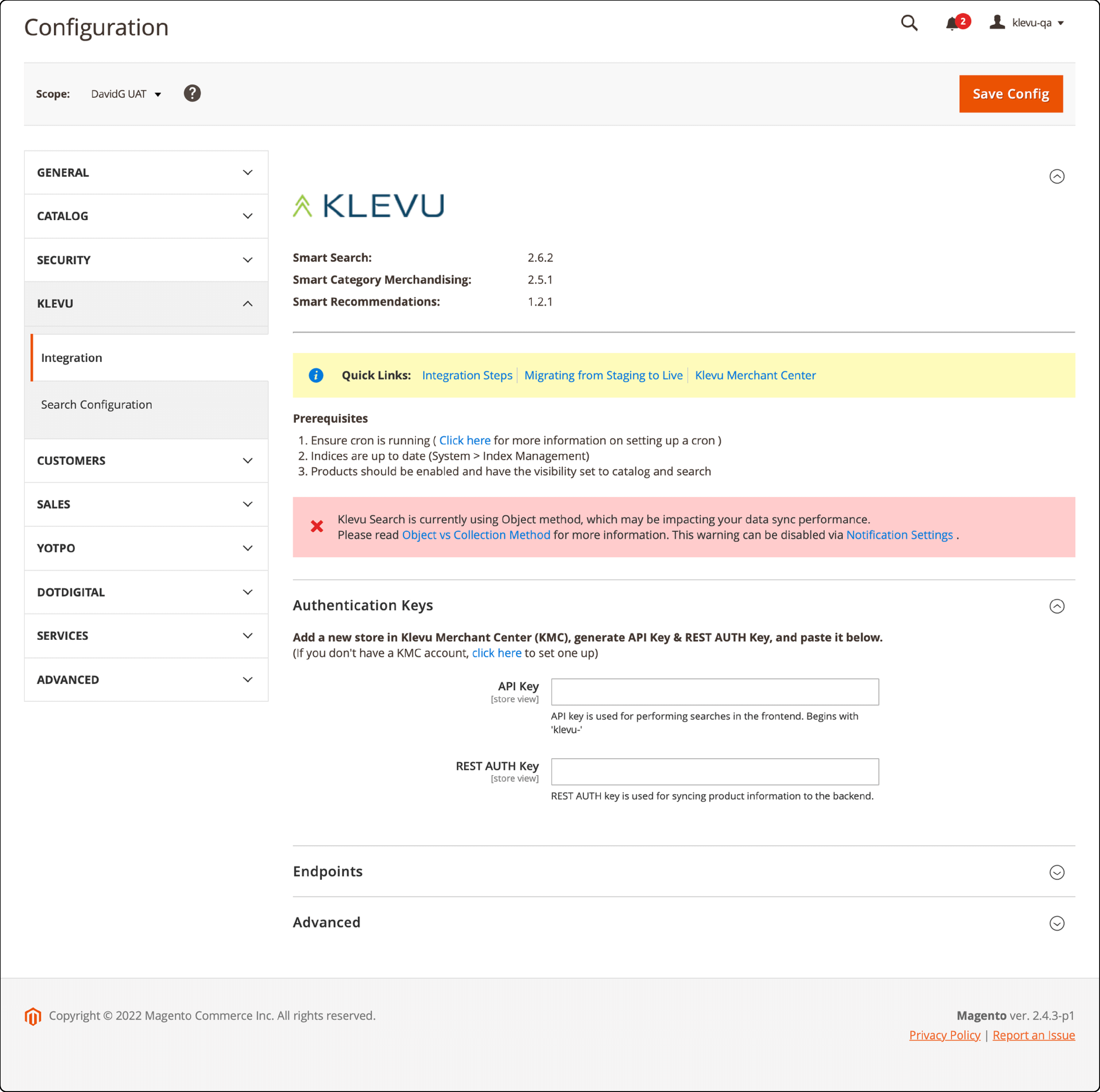 Steps to Configure Klevu Extension with Magento 2 - Step 4