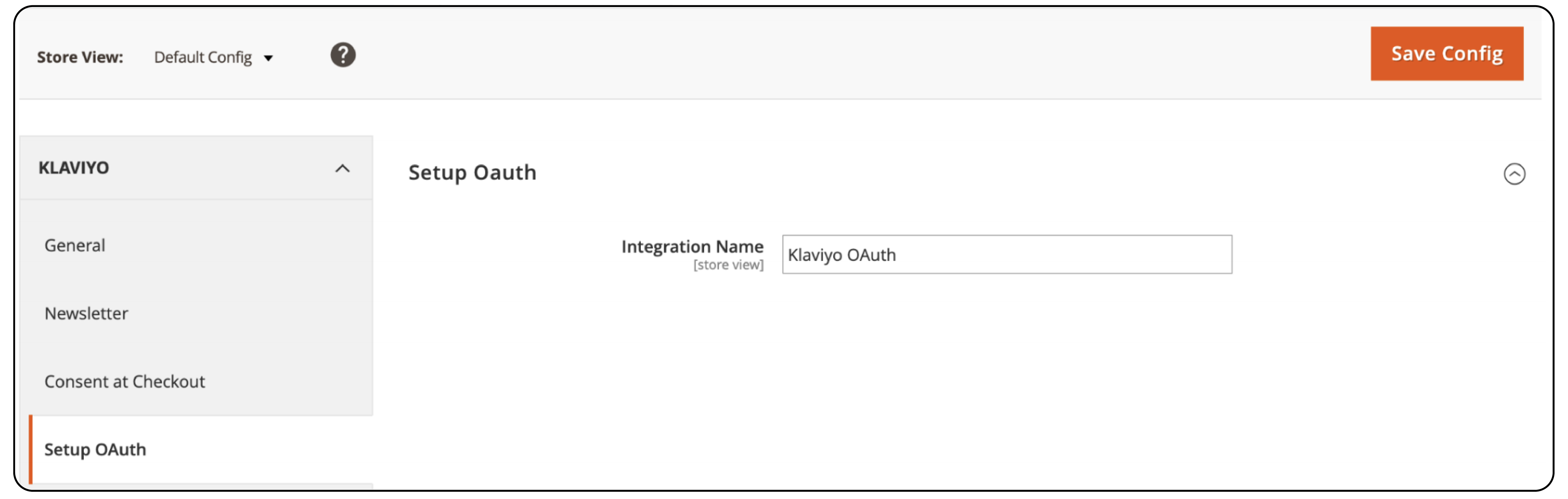 Set Up OAuth: Save Configurations