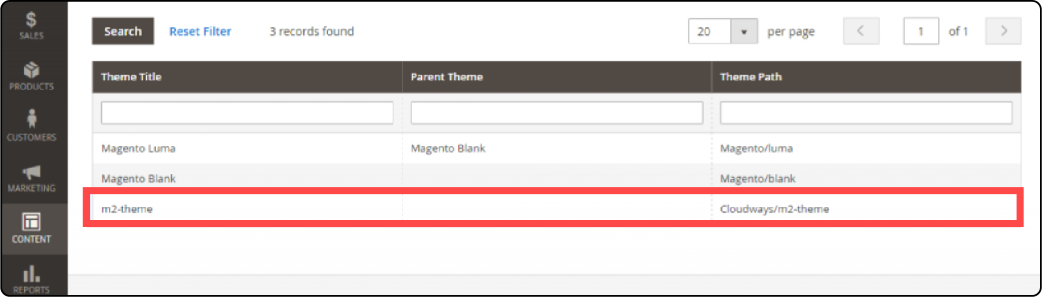 Locate theme after Magento 2 Custom Theme Development