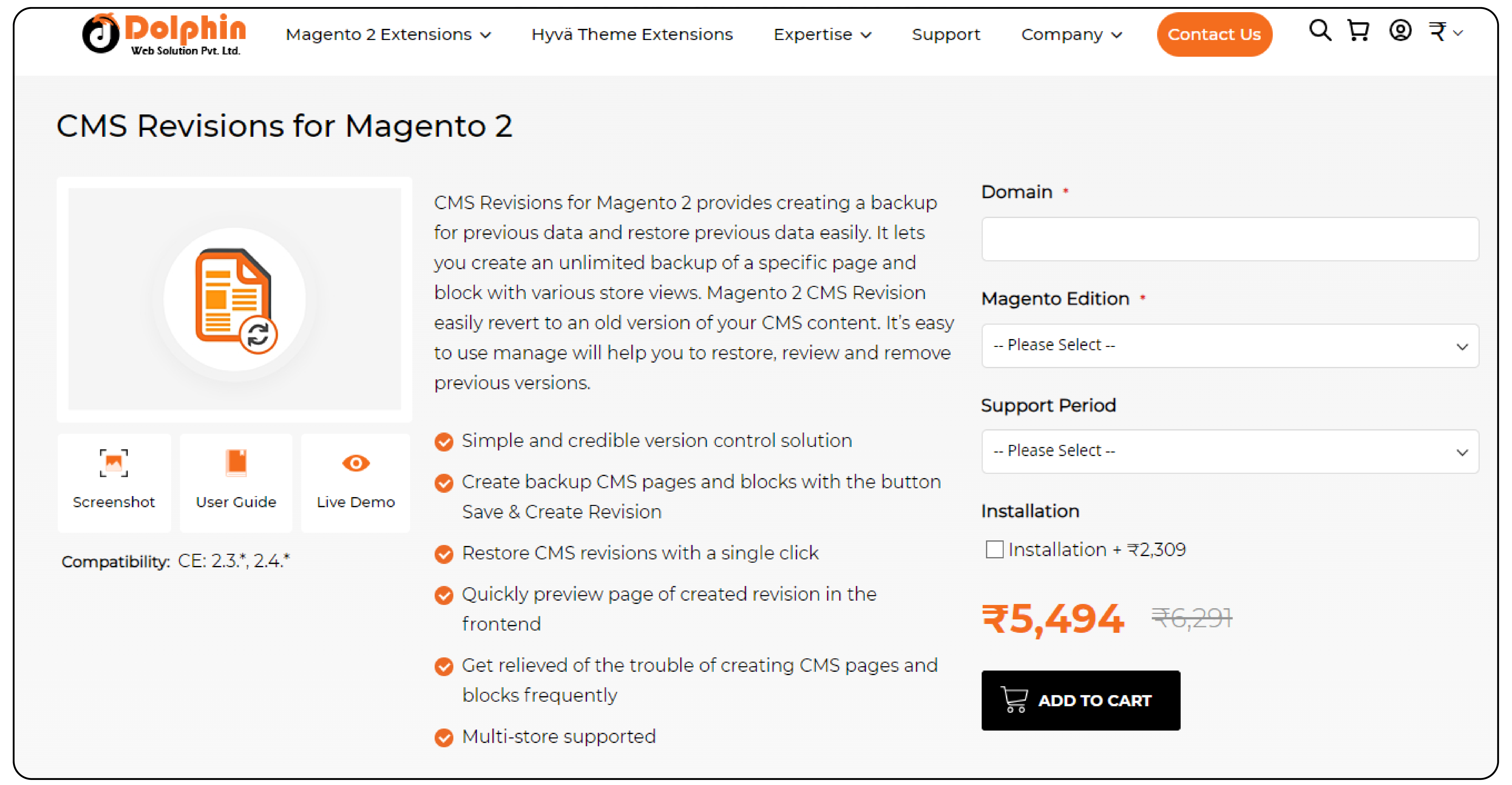 DolphinWeb Magento 2 CMS Migration Extension