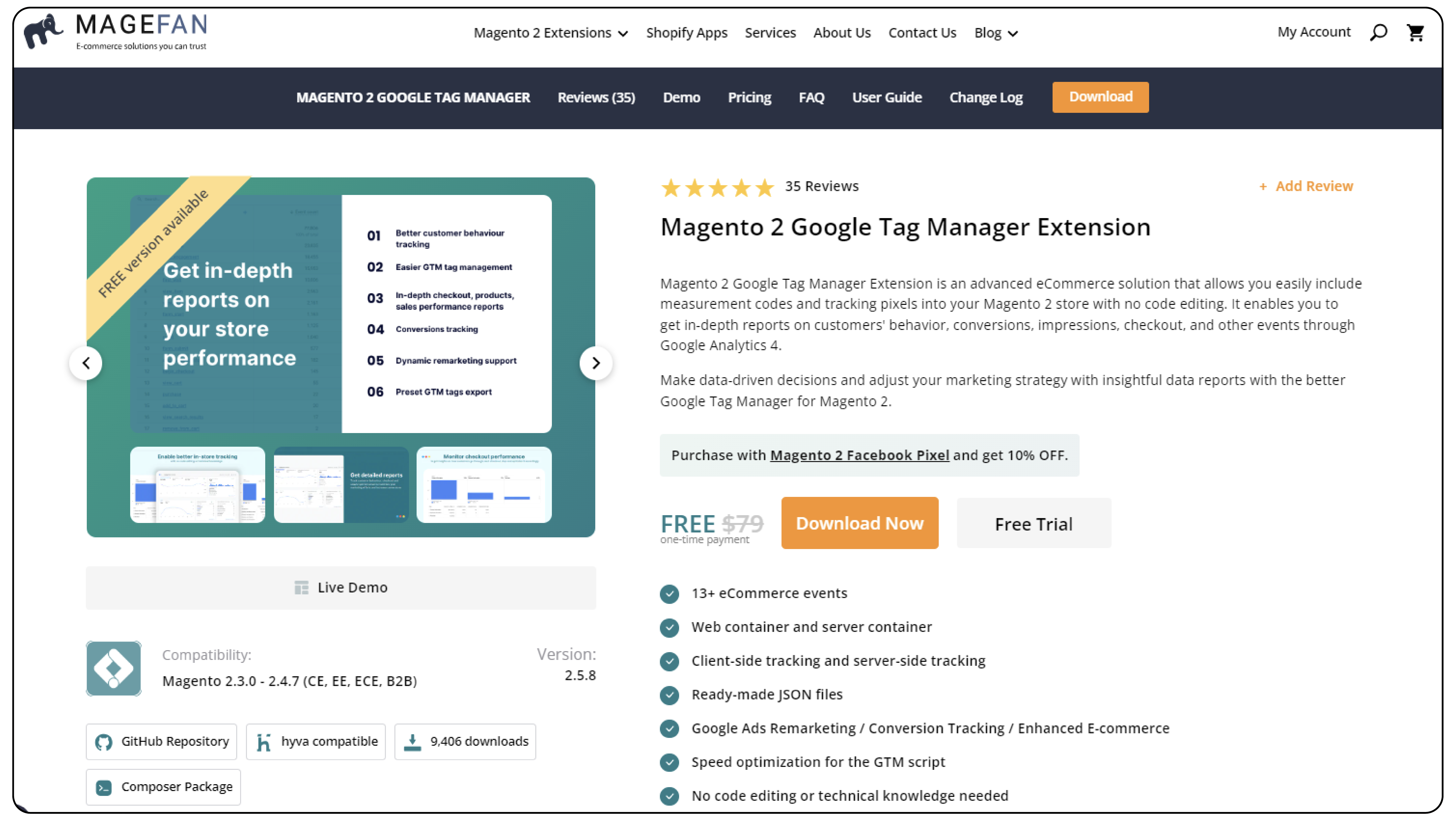 Google Tag Manager by Magefan