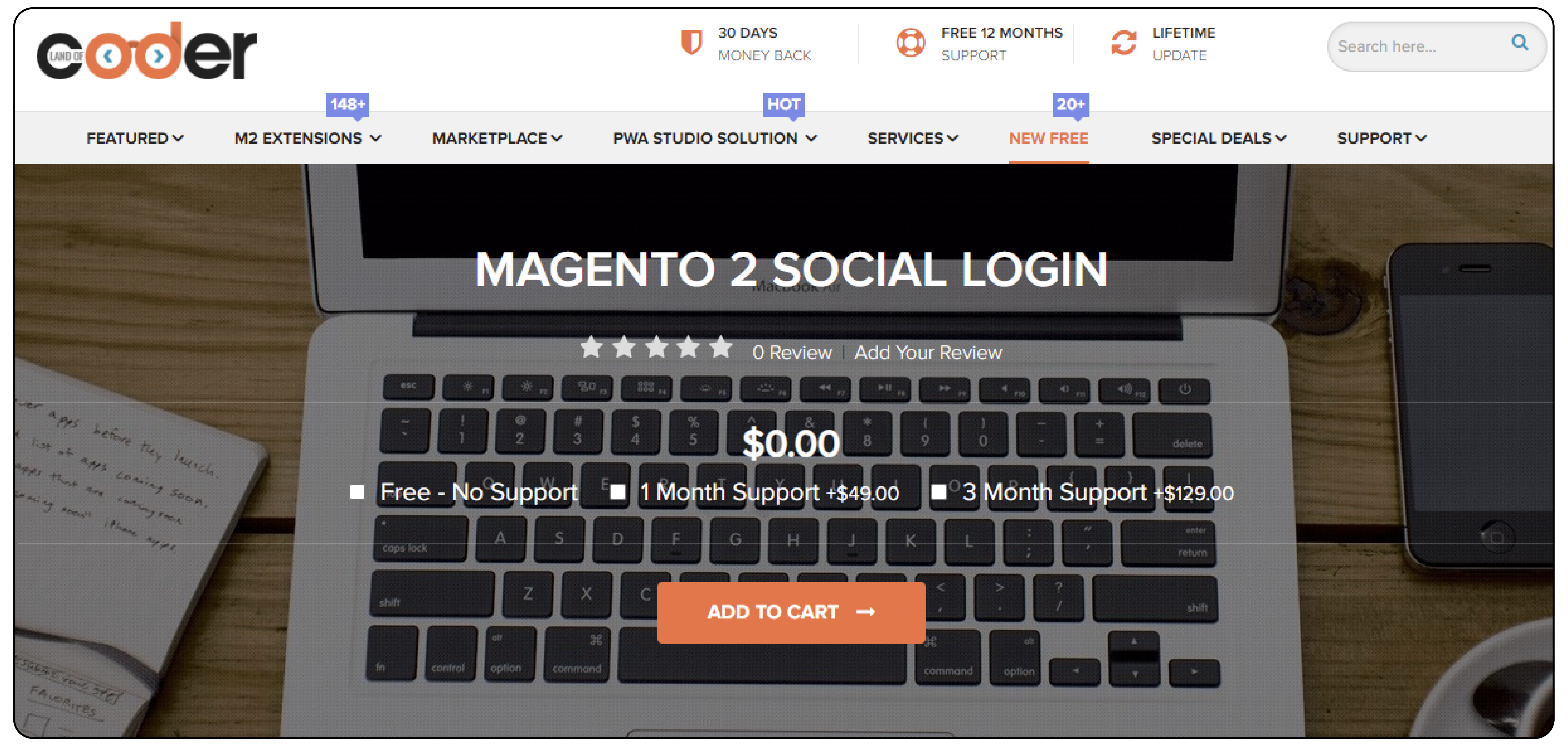 Magento 2 Social Login by Landofcoder