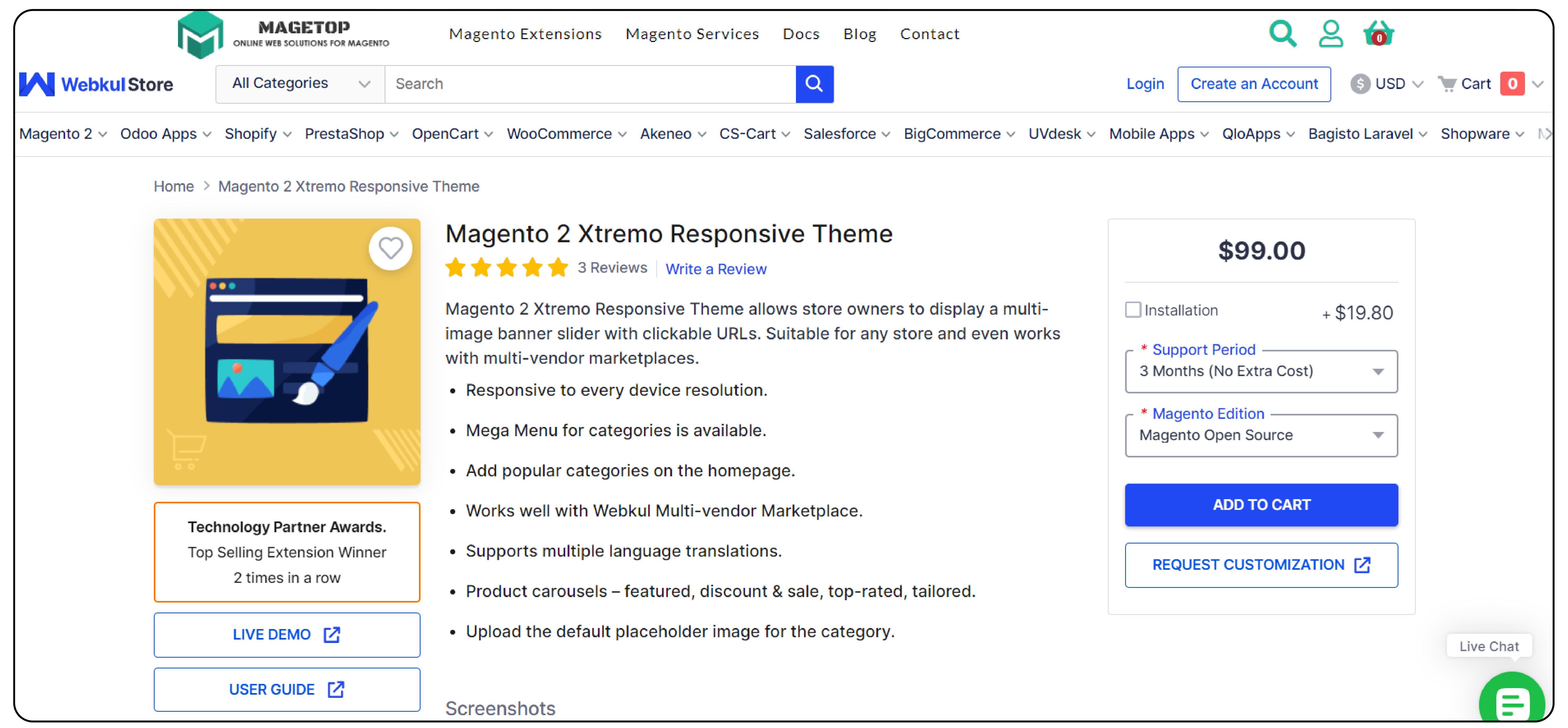 Webkul Magento 2 Multi-Vendor Themes