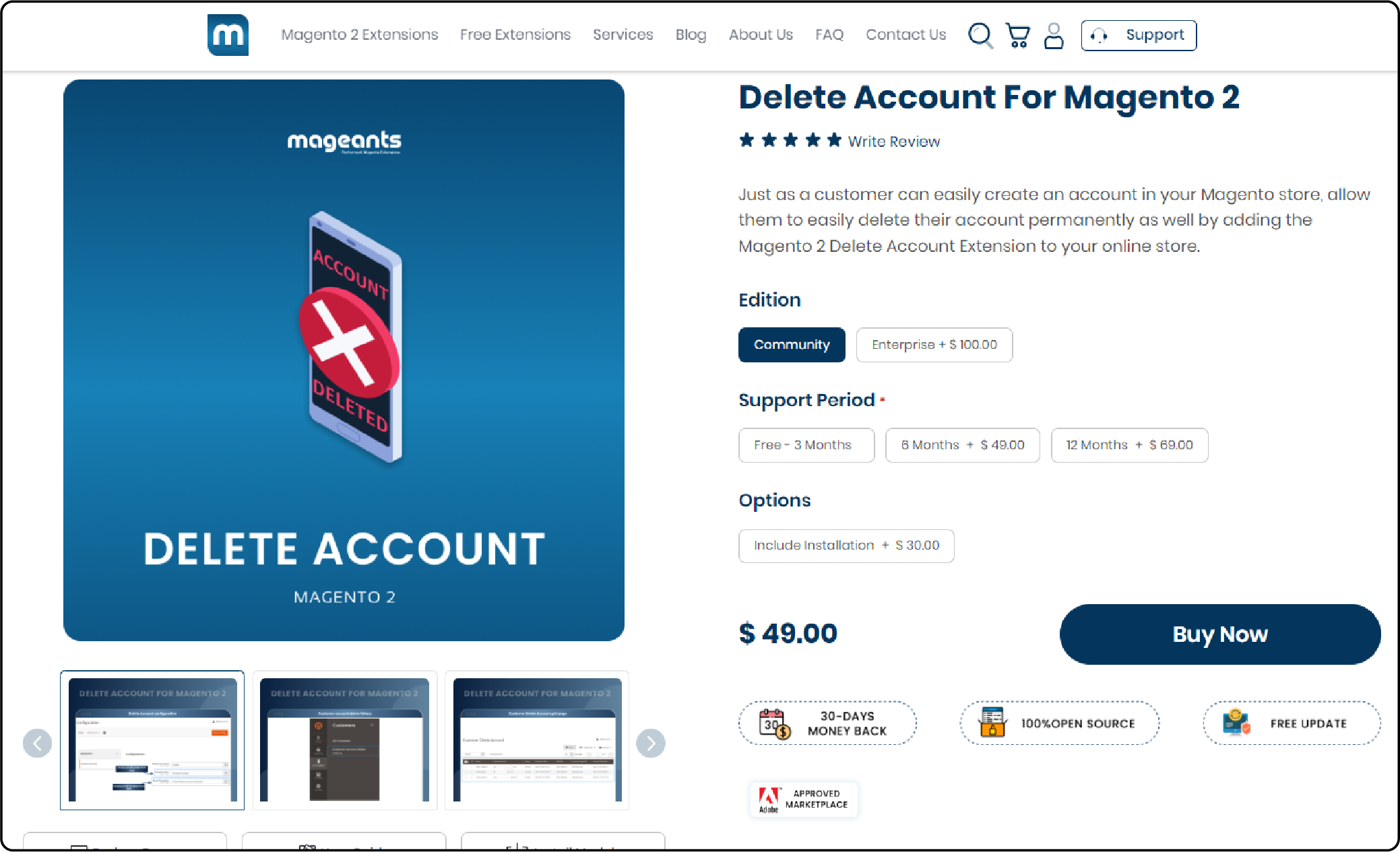 Top Providers of Magento 2 Delete Account Extension-Mageants