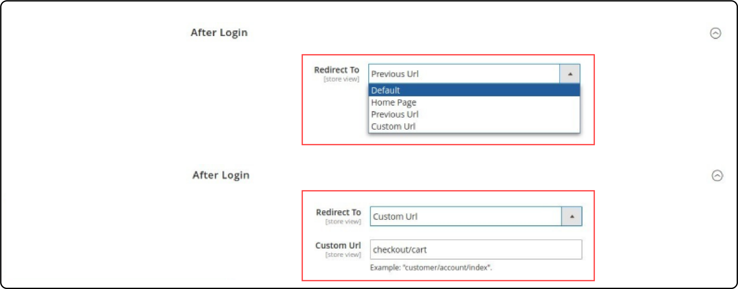 Configuring After login for Magento force sign in