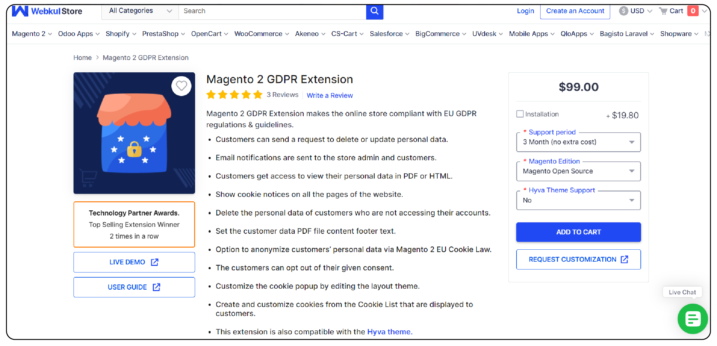 Webkul Magento 2 GDPR Module Extension