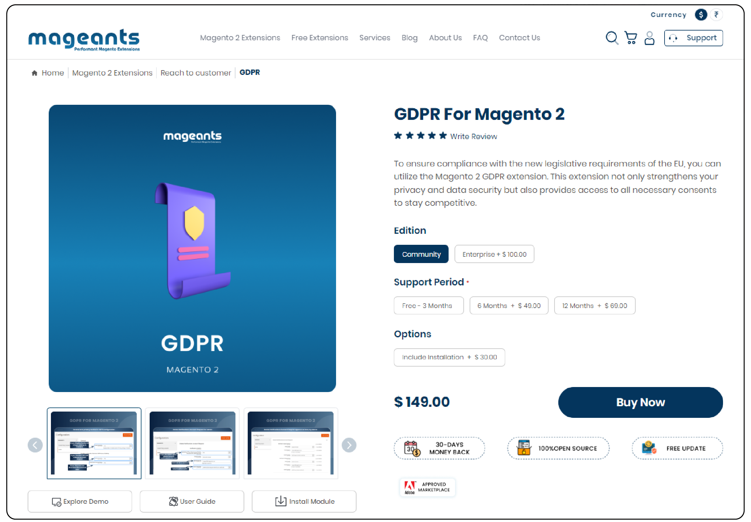 MageAnts GDPR for Magento 2 Extension