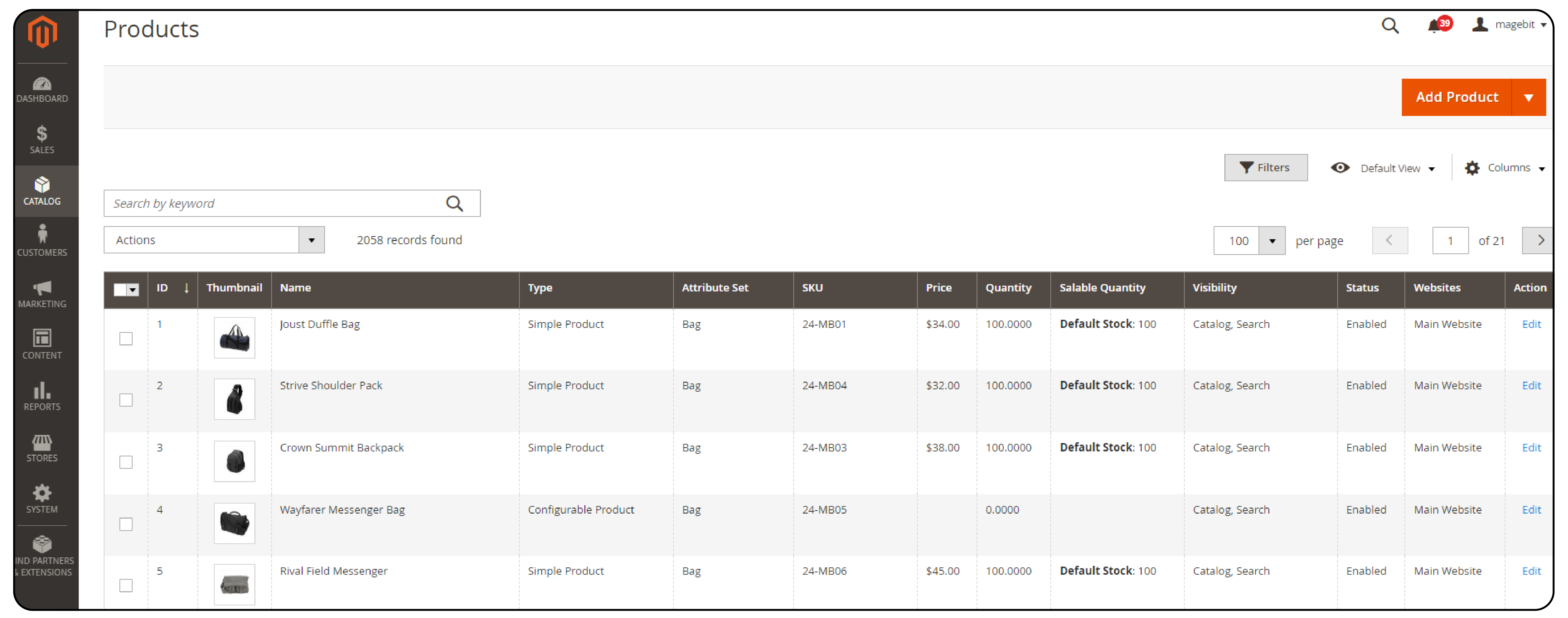 Steps to Change the Stock Status for a Specific Product-Step 1