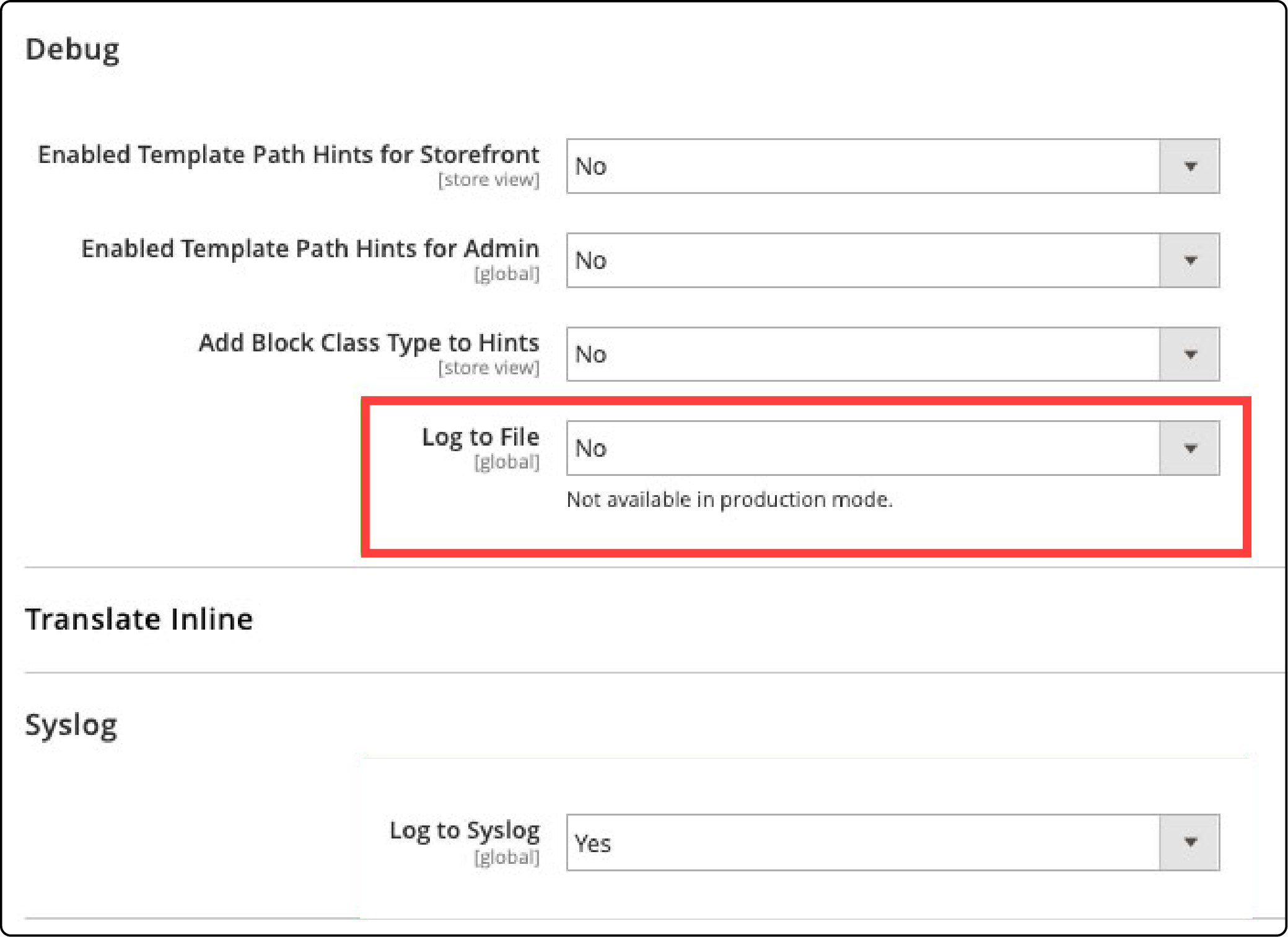 Set the Log to File option to Yes