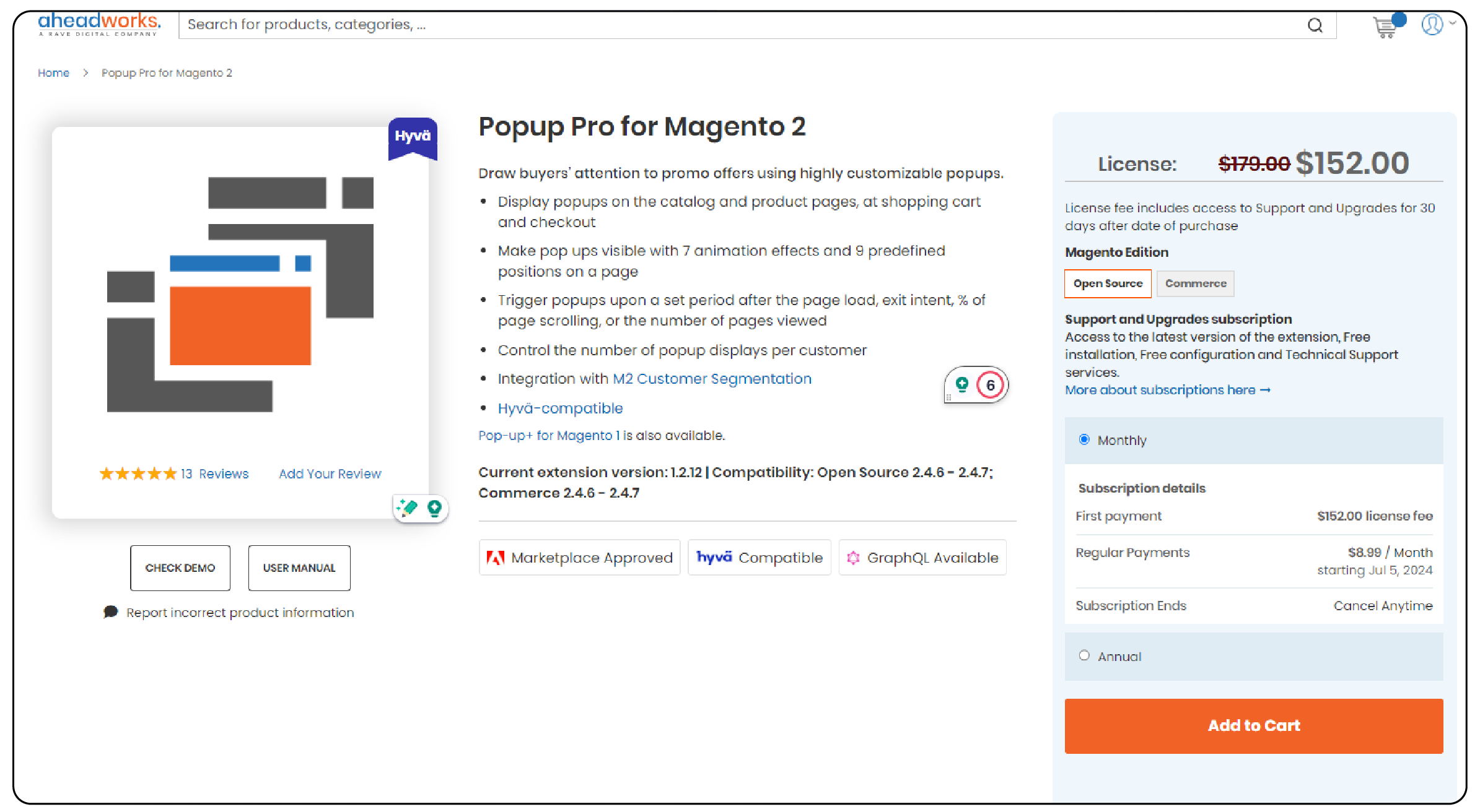 Popup Pro for Magento 2 - Aheadworks