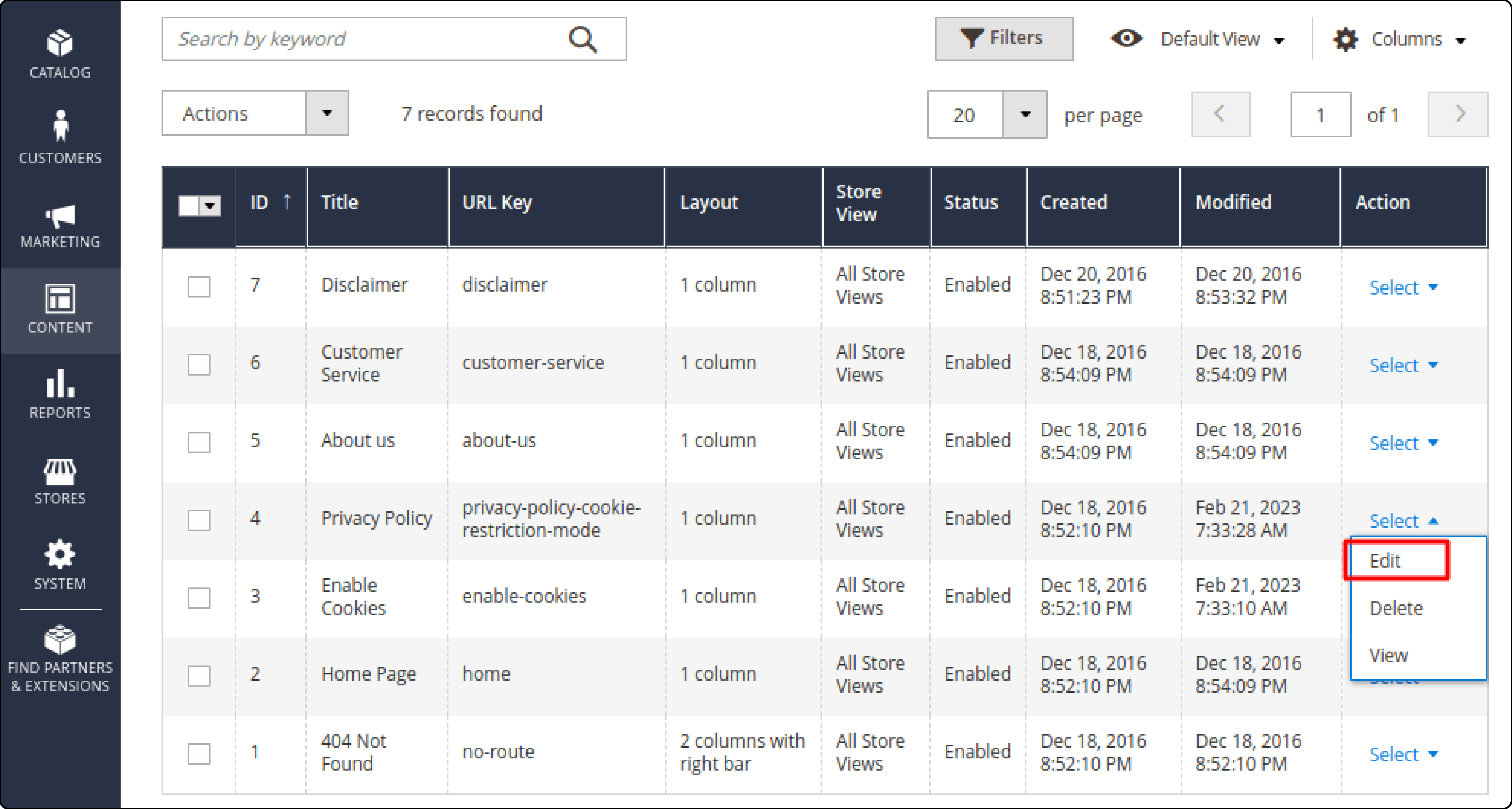 Privacy Magento 2 Cookie Policy