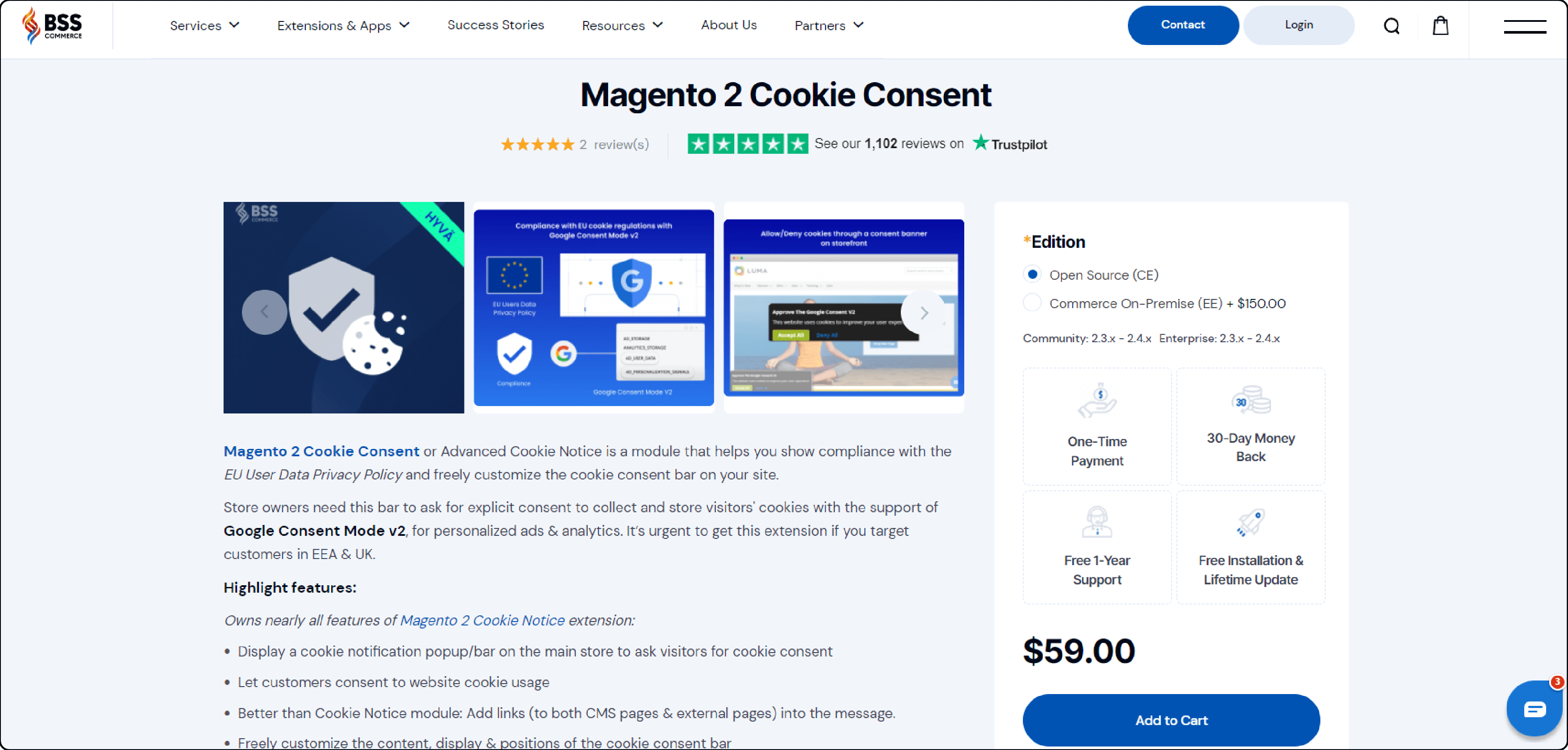 BSS Commerce Magento 2 Cookie Policy