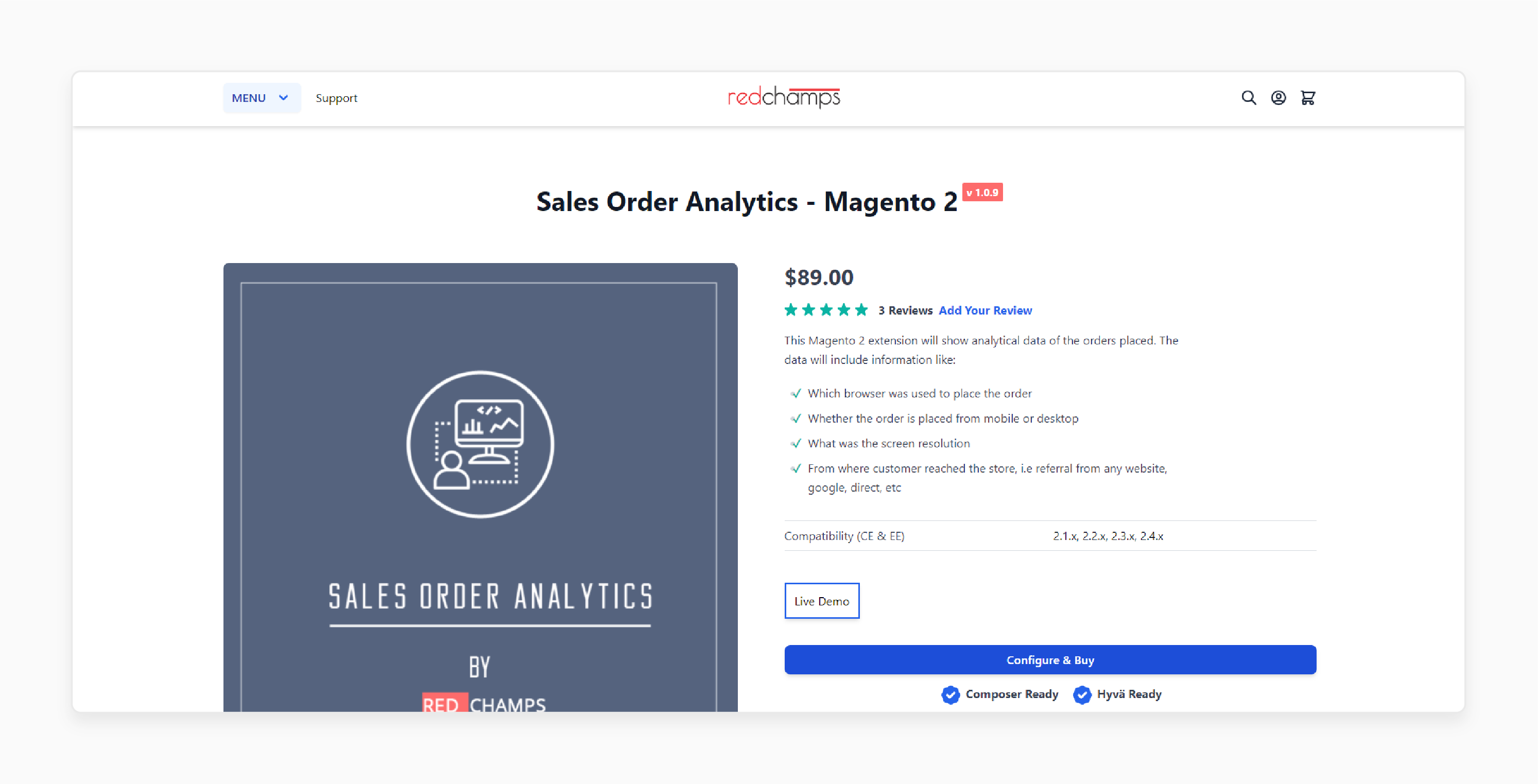 RedChamps Magento Sales Analytics