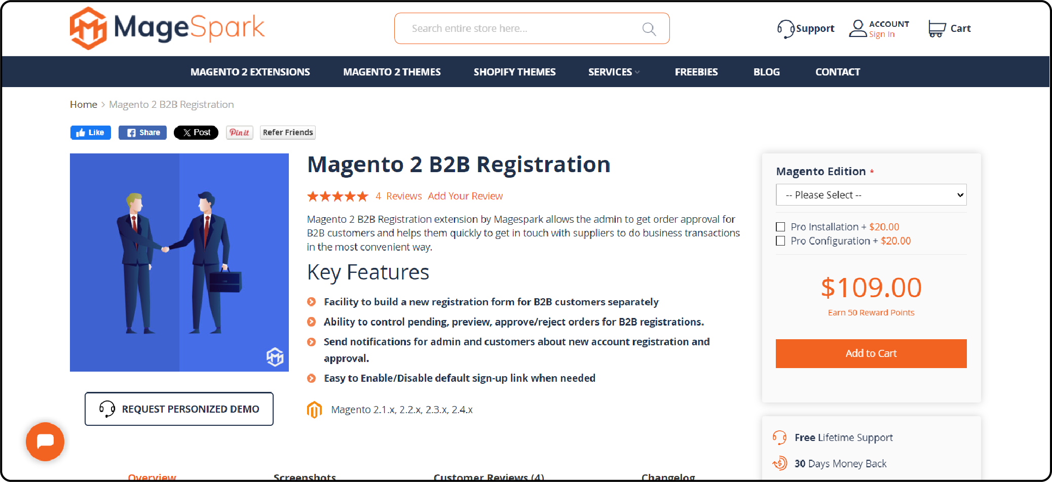 Top Providers of Magento 2 B2B Registration Form-Magespark