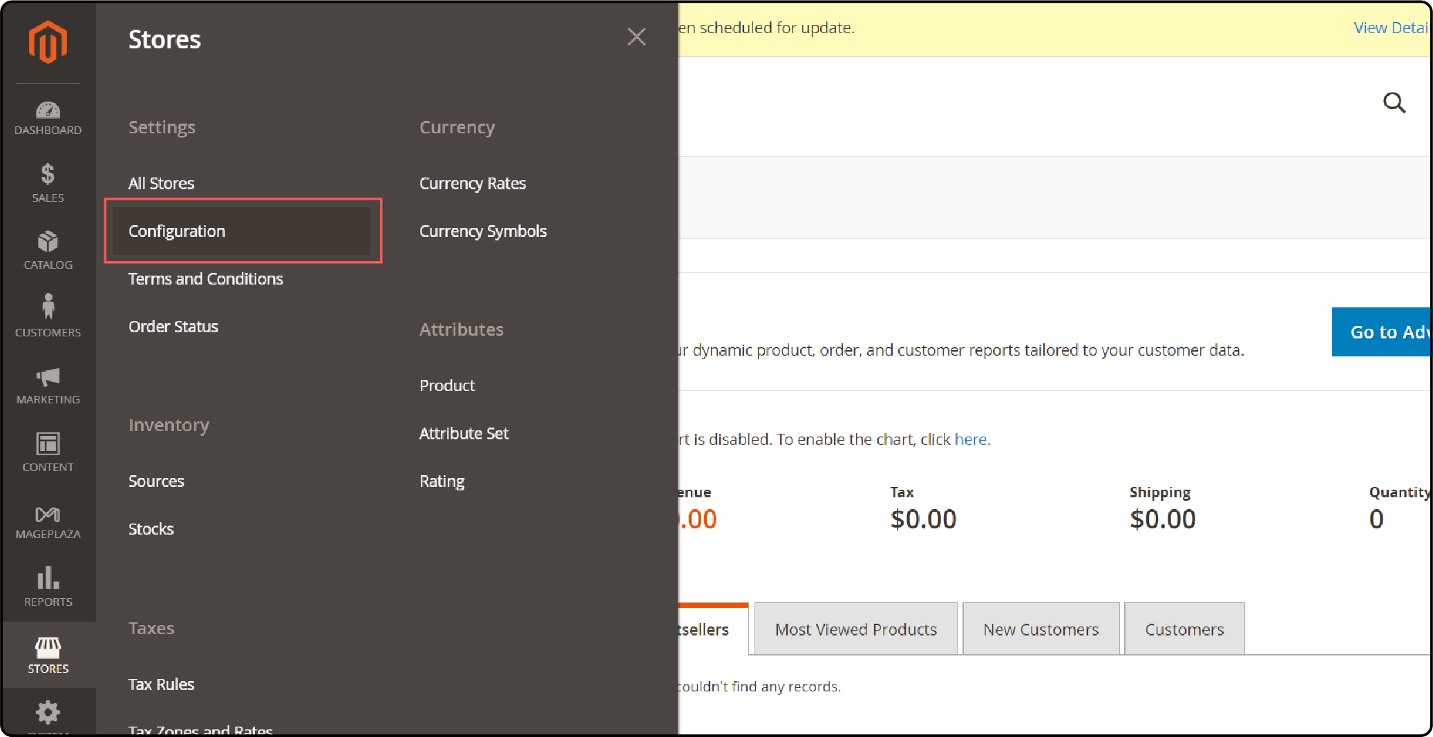 Navigate to Configurations in Admin Panel