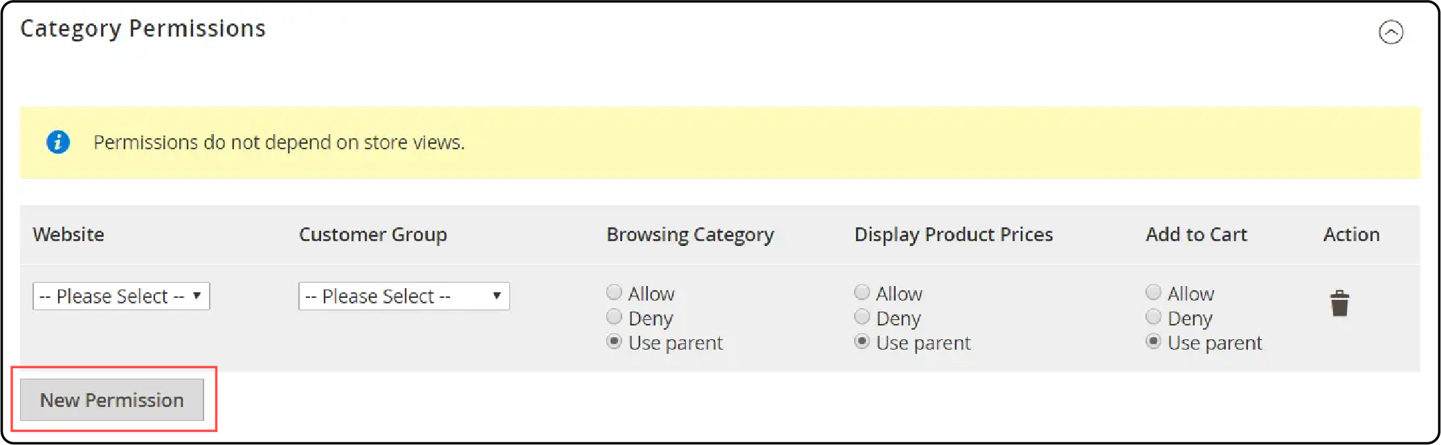 Create New Permissions