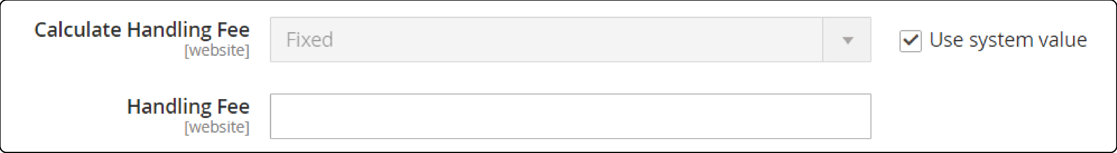 Calculate handling fee for shipping in Magento 2 table rates