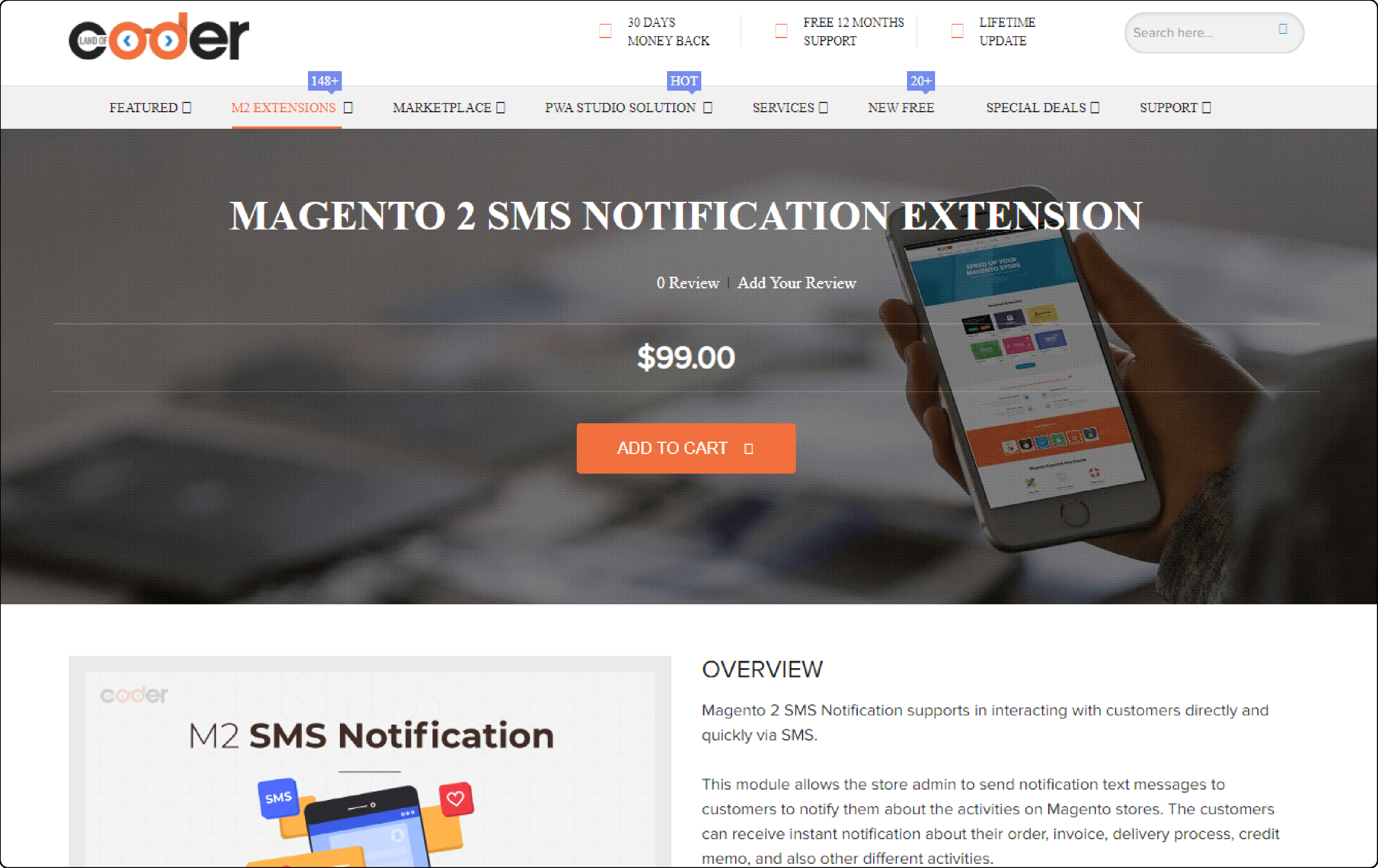 Magento 2 SMS Notification Extension-LandofCoder